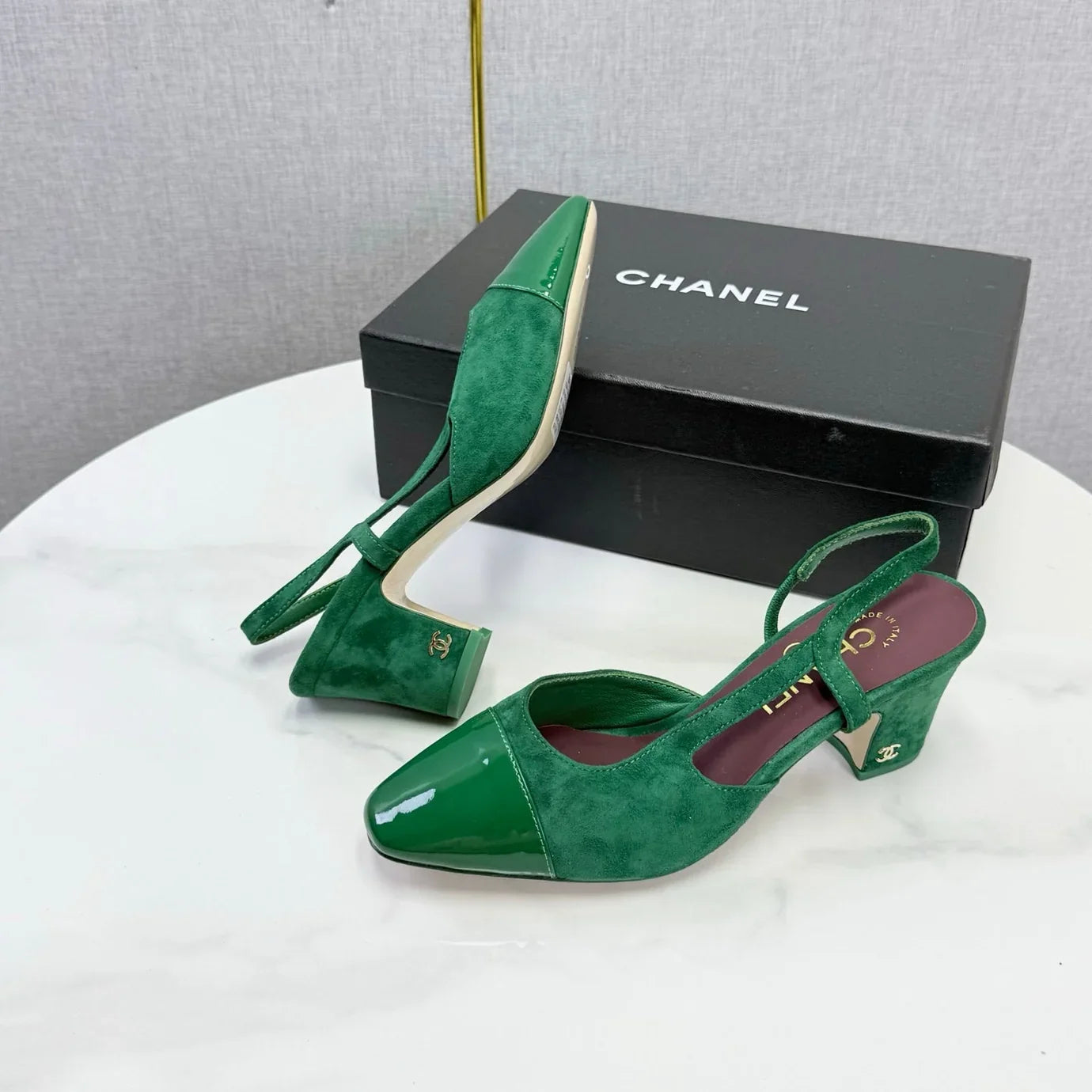 Chanel 2026 Slingback 5cm Suede Leather 02