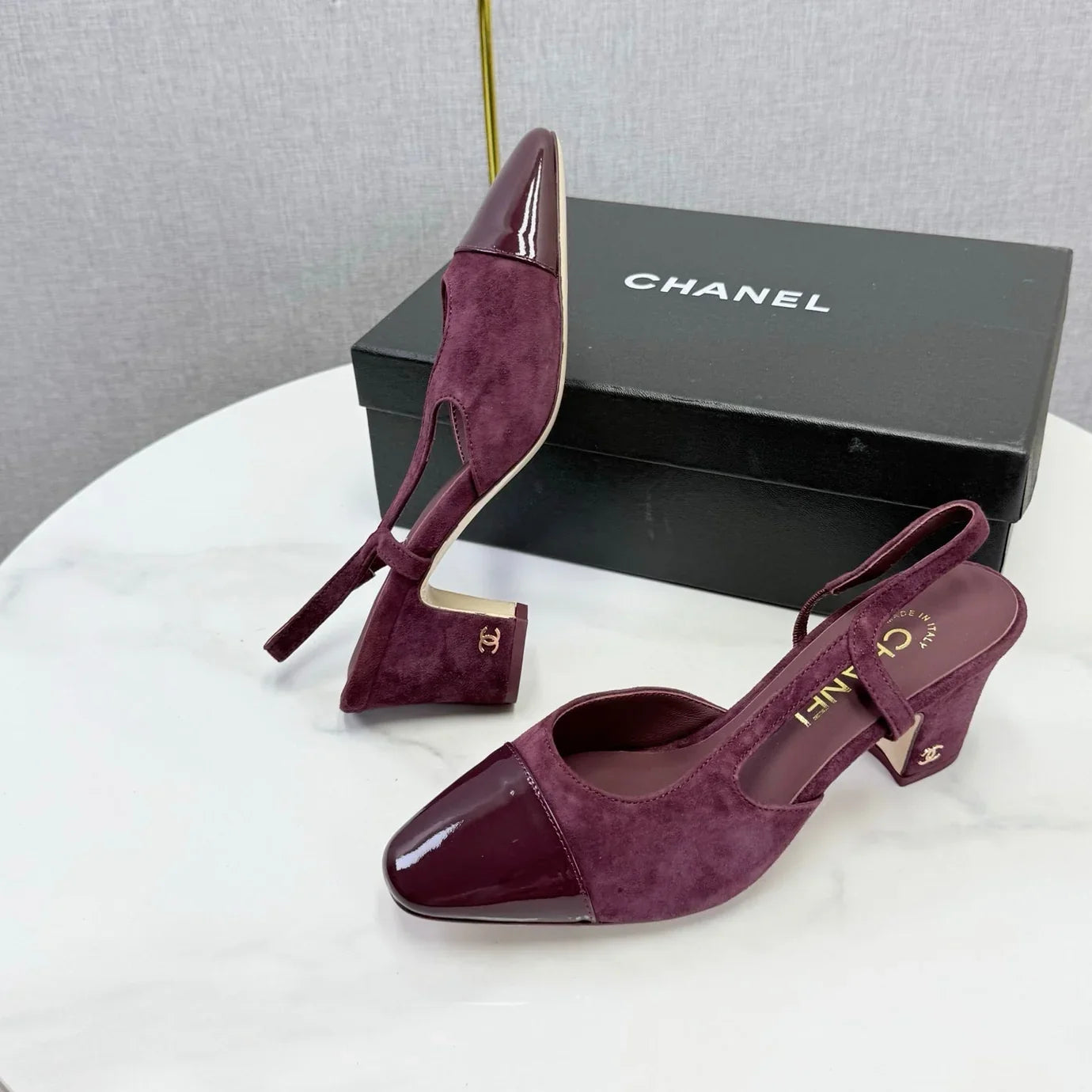 Chanel 2026 Slingback 5cm Suede Leather 02
