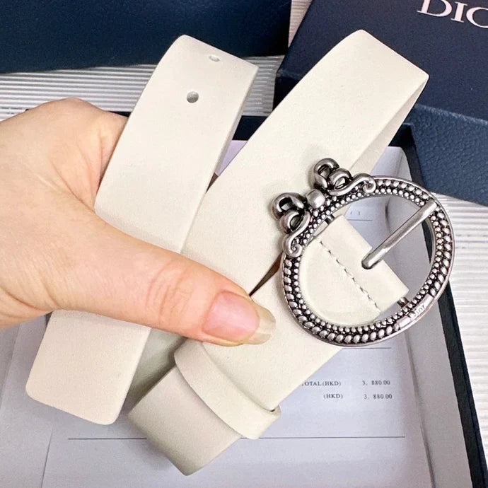 Dior 2026 Médaillon Belt 30mm Cowhide