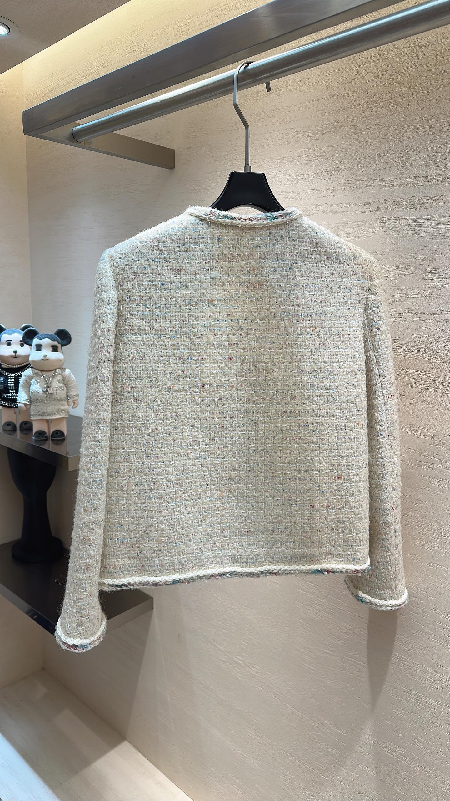 CC Cropped Jacket Cream Tweed 415608