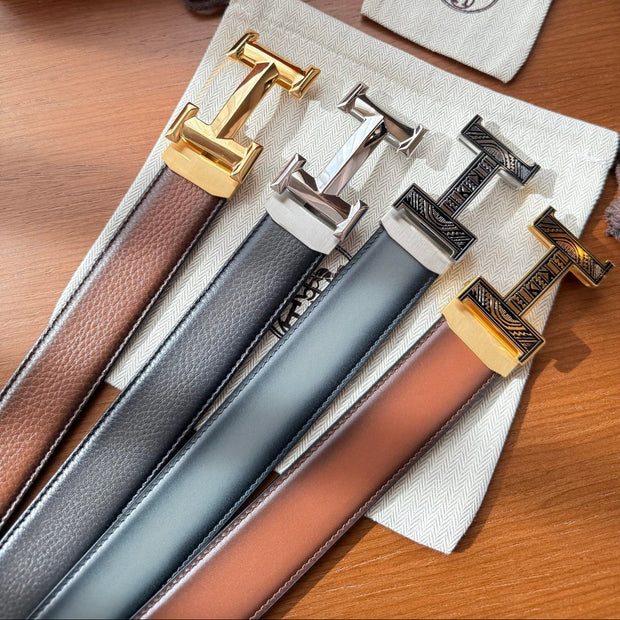 Hermes 2026 Reversible Strap Buckle Belt Cowhide 215629