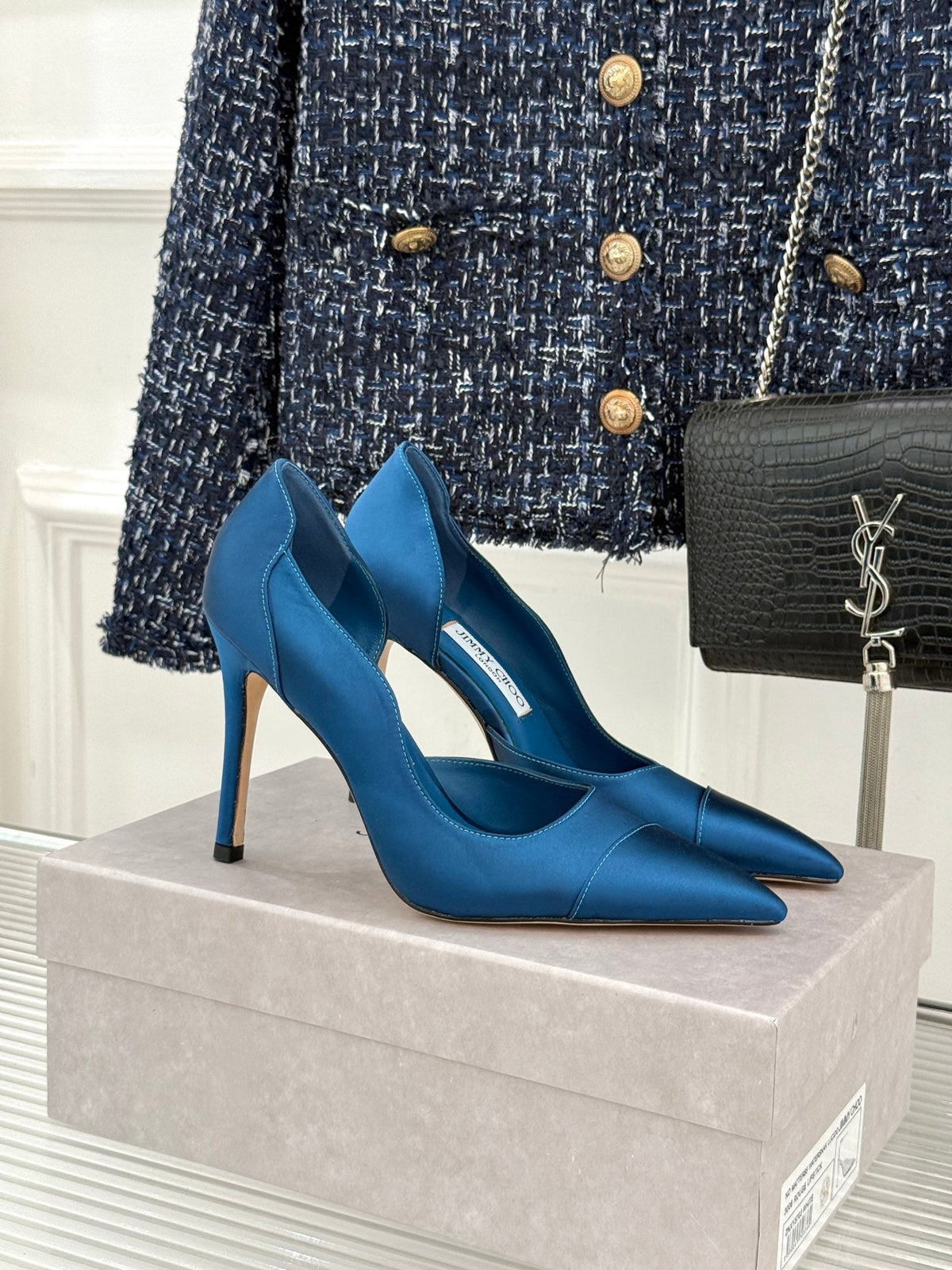 JC 26s Brigitte Pumps 12cm Satin 174555