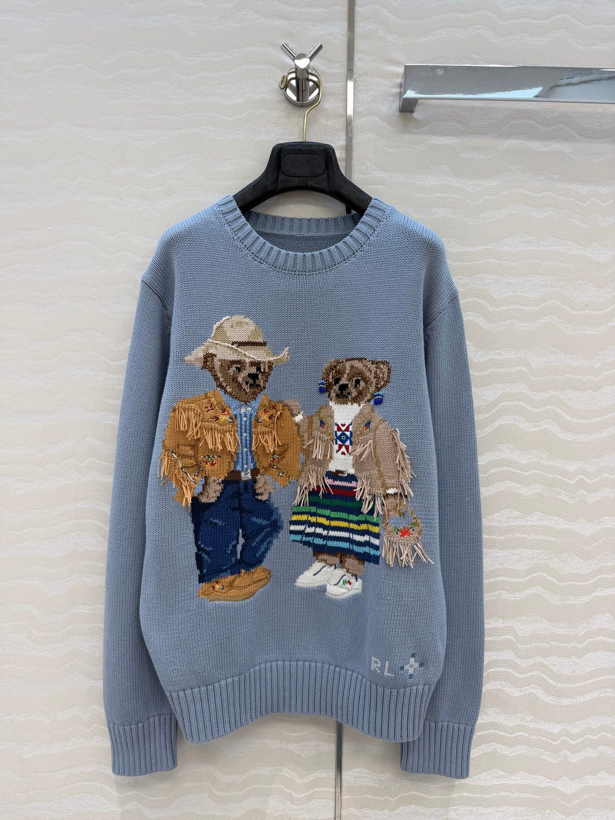 Ralph Lauren 26S Polo Bear Knit Sweater Cream White 441003