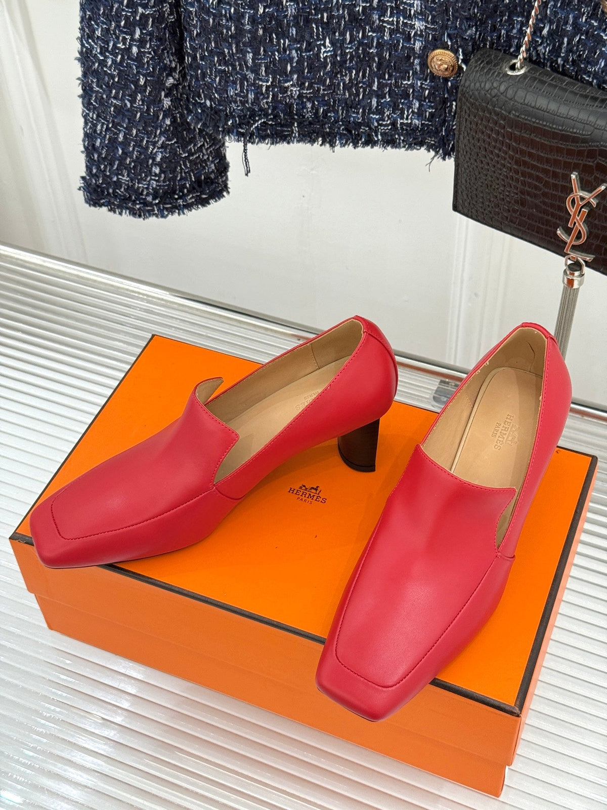 Hermes 26s Jada Pumps 6cm Leather 174795