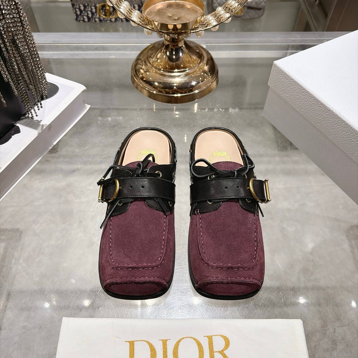 Dior 26s Voile Mule Trench Suede Calfskin 190300