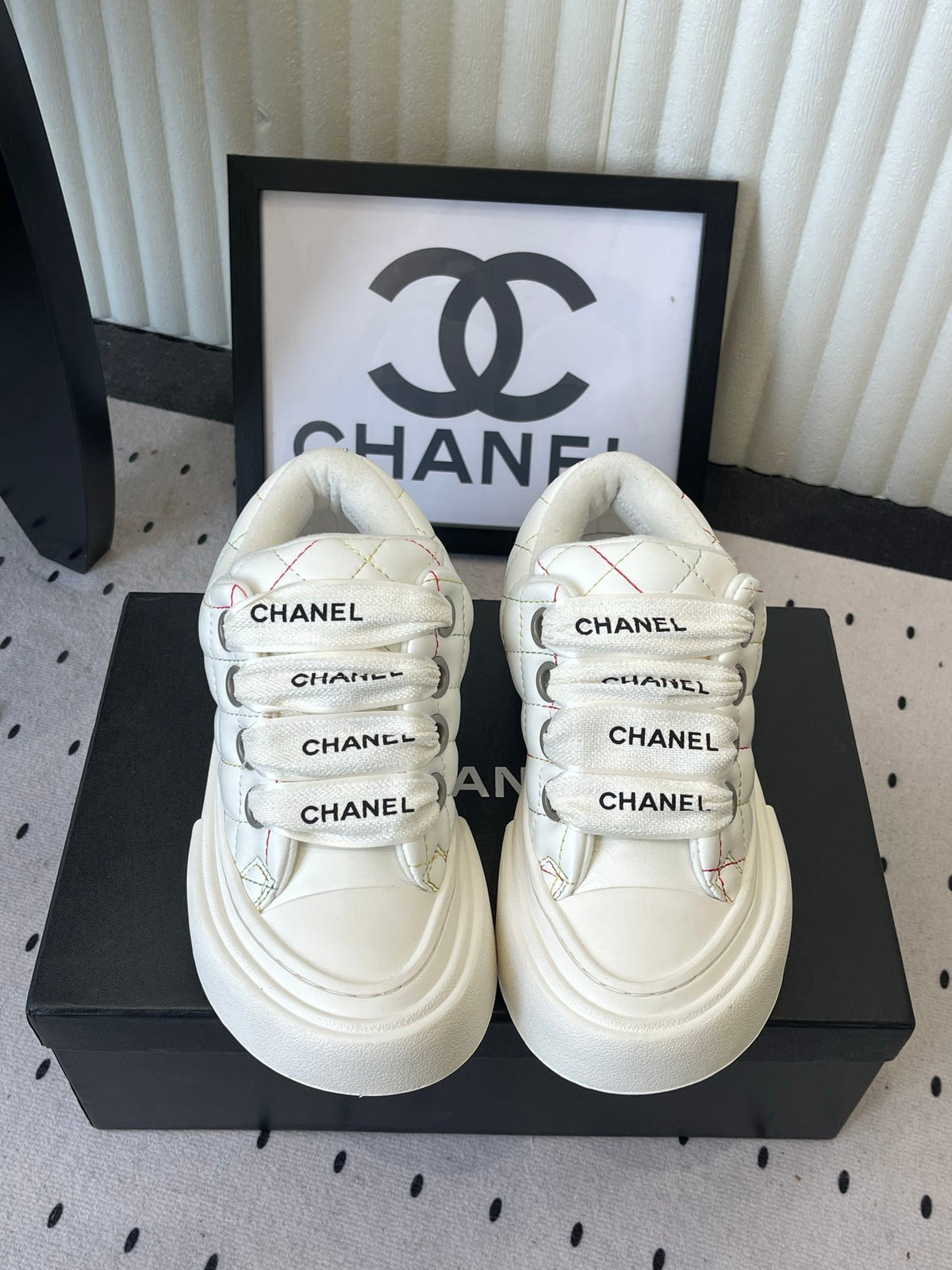 Chanel 26C Cruise Resort Metallic Casual Sneakers 2.5cm Leather 189980