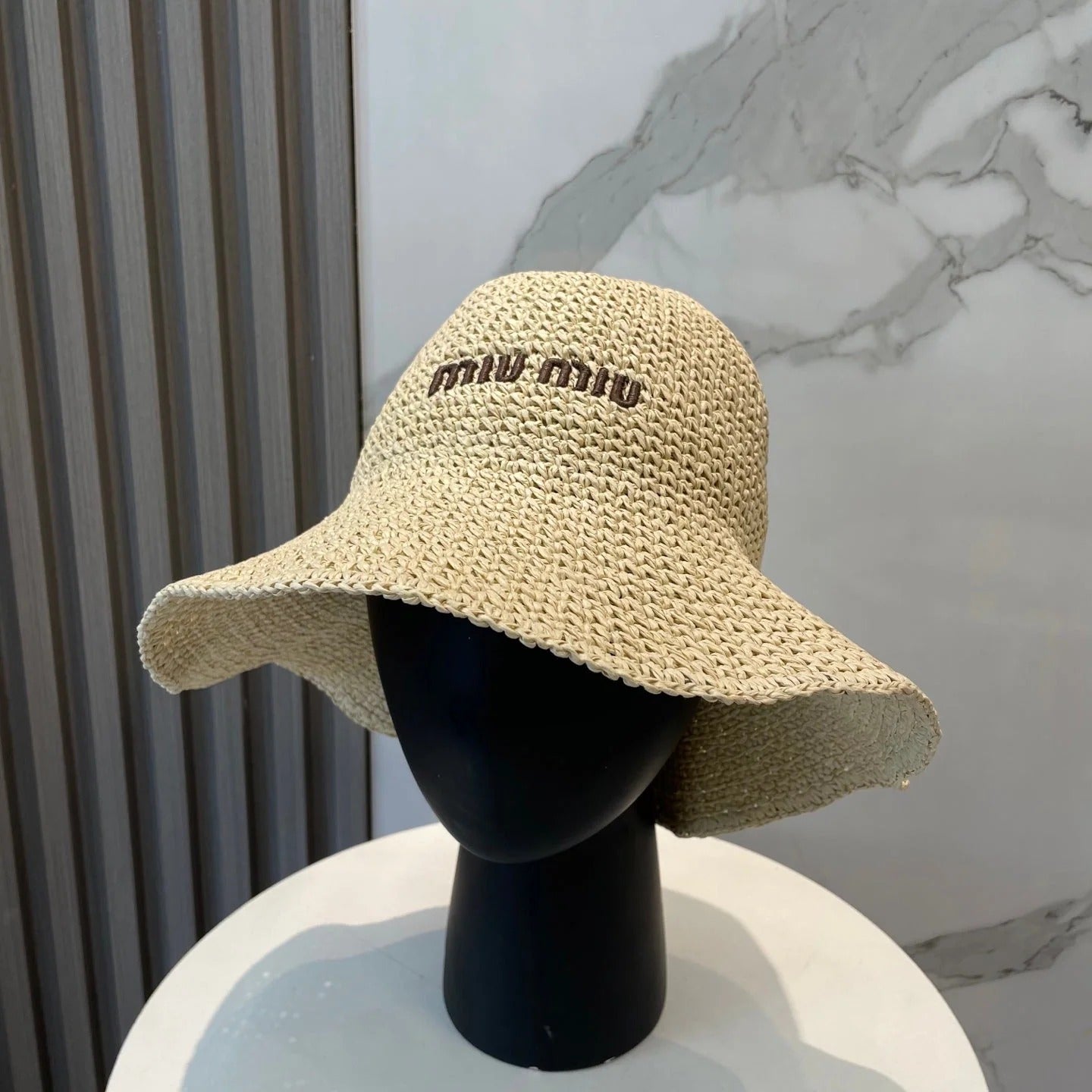 Miumiu Raffia Bucket Hat 268990