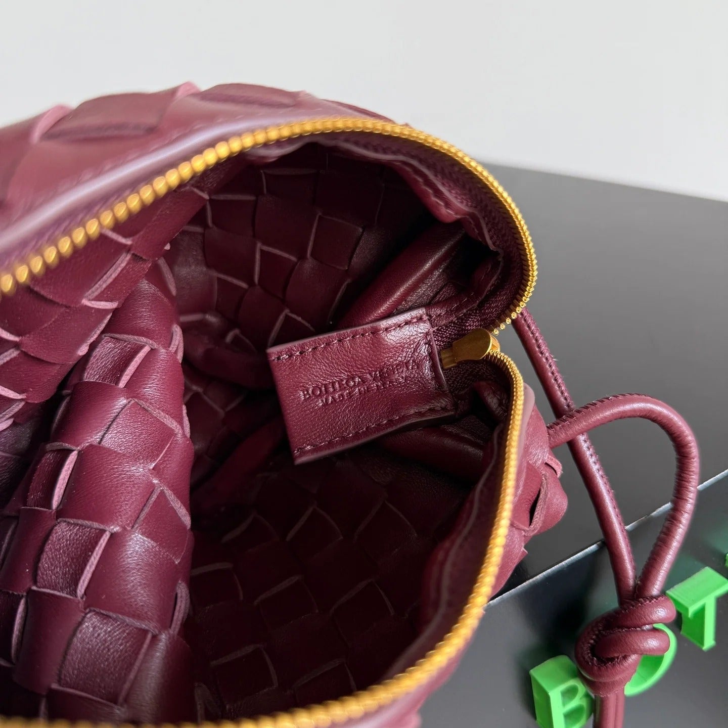 Bottega Veneta 2026 Mini Loop Metal Knot Camera Bag 17cm Burgundy Lambskin
