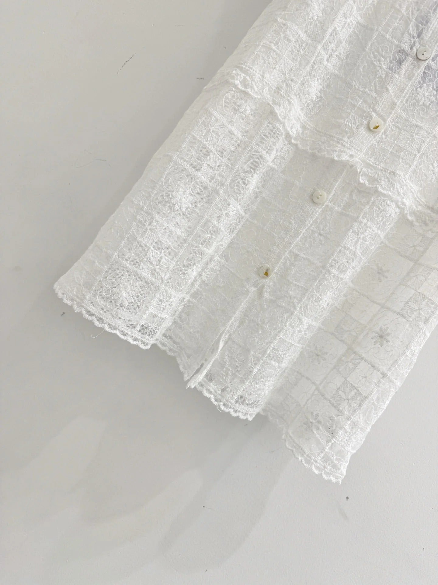 Chanel 2026 Lace Sleeveless Vest White Cotton 294458