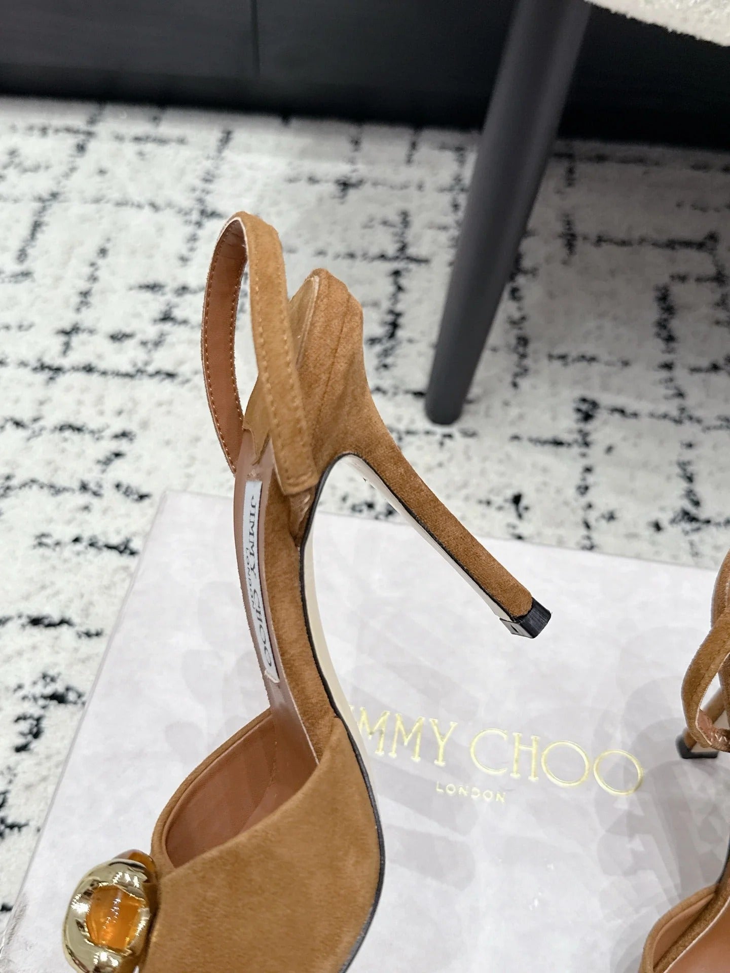 Jimmy Choo 2026 Emani Sandals 100mm Silk Suede 955546