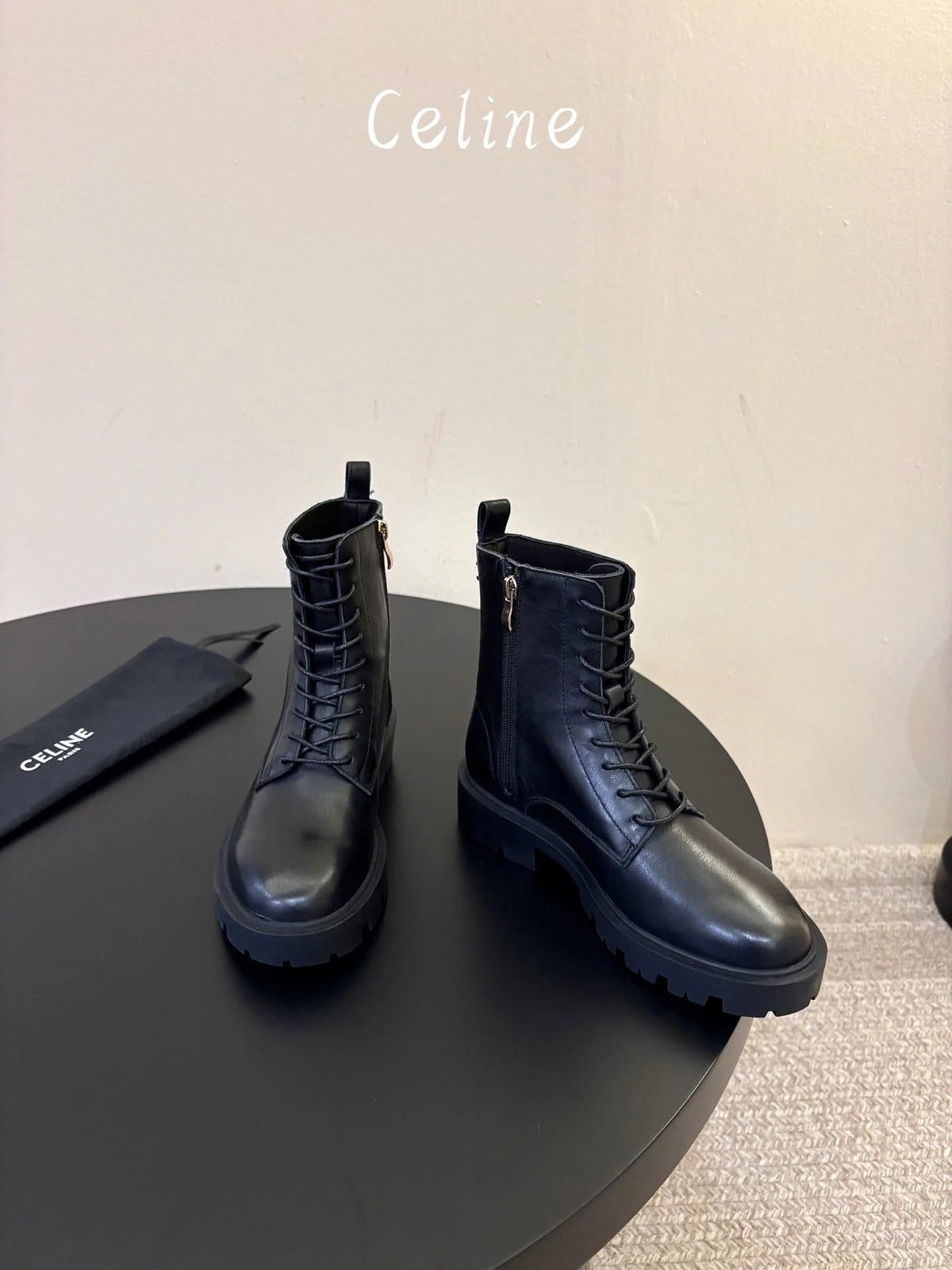 Celine 2026 Arc De Triomphe Platform Boots Suede Leather 104888