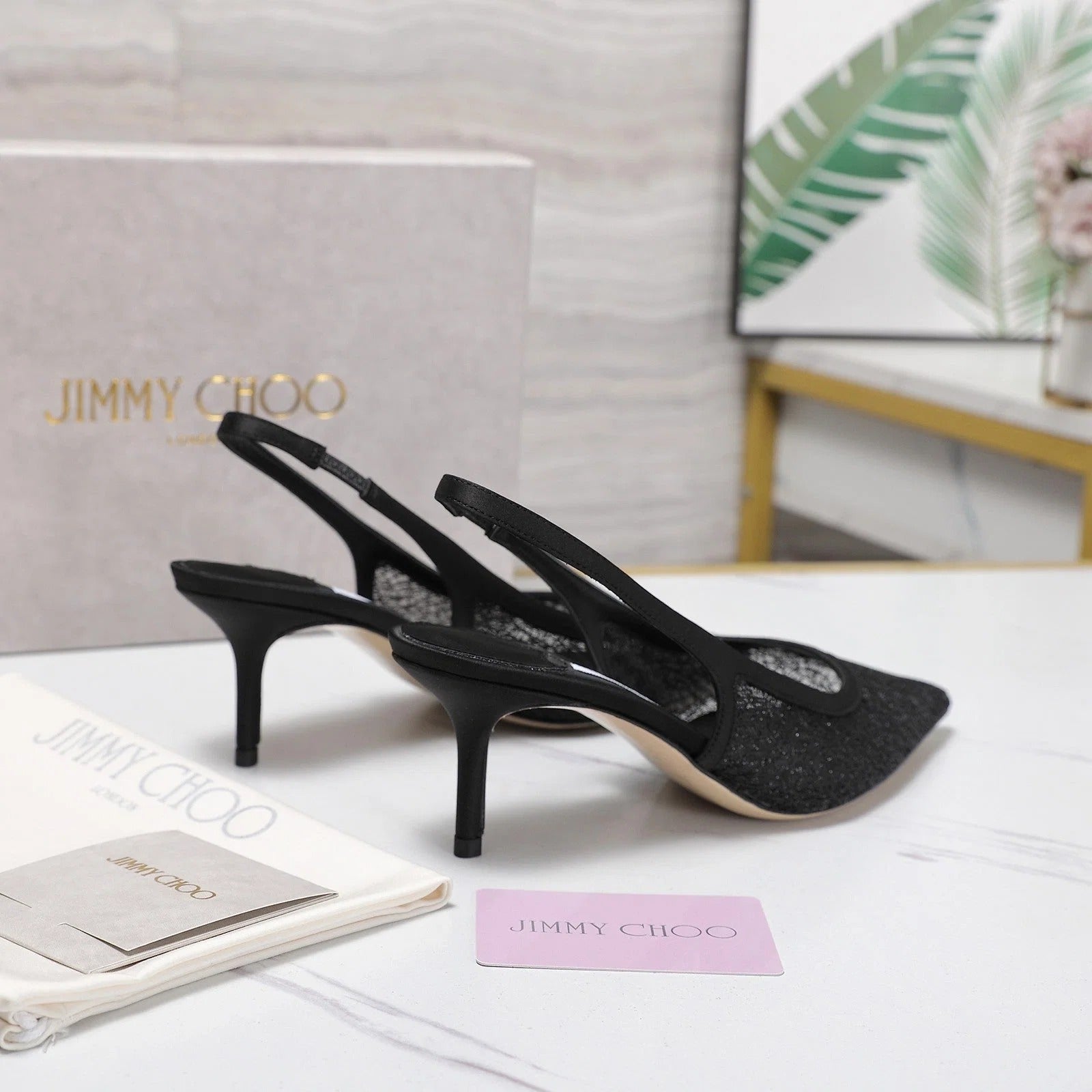 Jimmy Choo 2026 Amita Slingback 65mm Mesh 961758