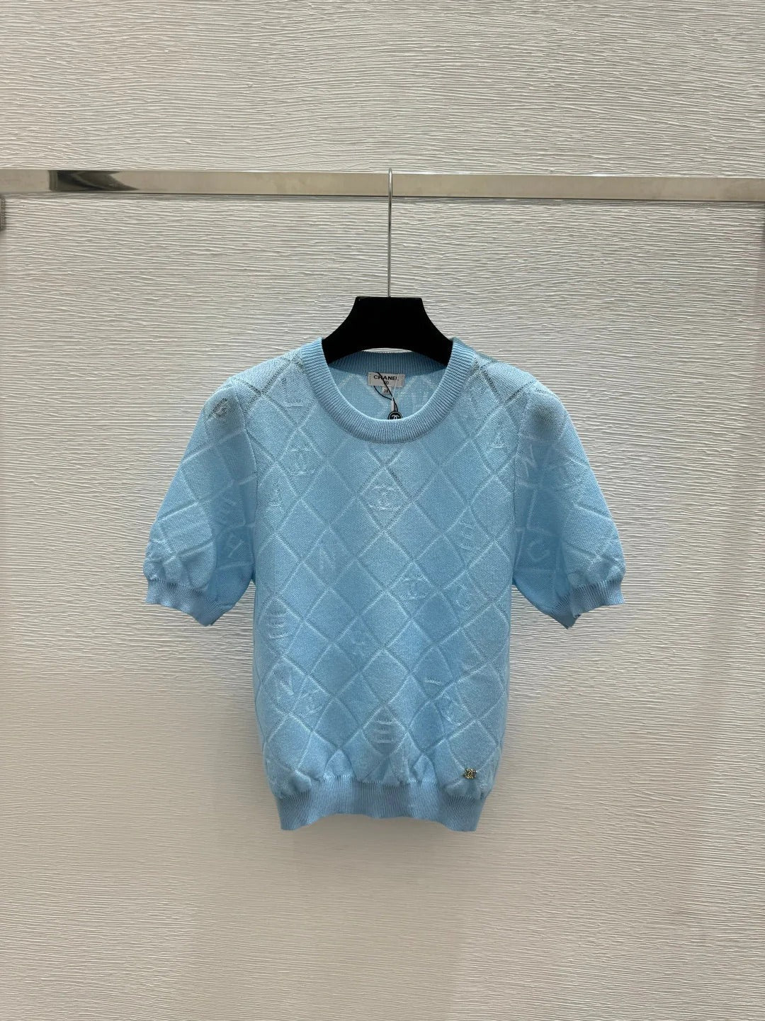 Chanel 2026 Round Neck Knitted Short-Sleeve Tencel Wool 397720