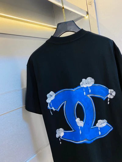 CC 2026 Short Sleeve T-Shirt Double C Blue Cotton 131362