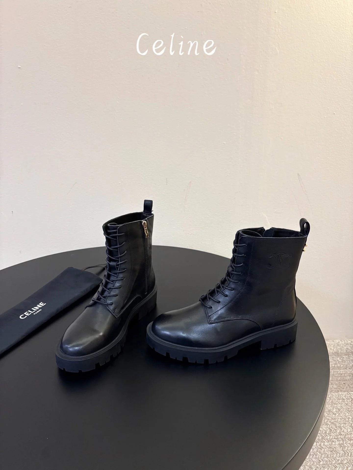 Celine 2026 Arc De Triomphe Platform Boots Suede Leather 104888