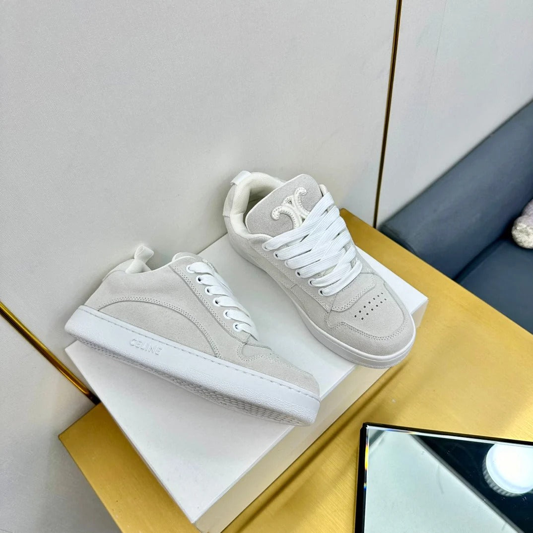 Celine 2026 Low Lace-Up Sneakers Suede Leather 987289