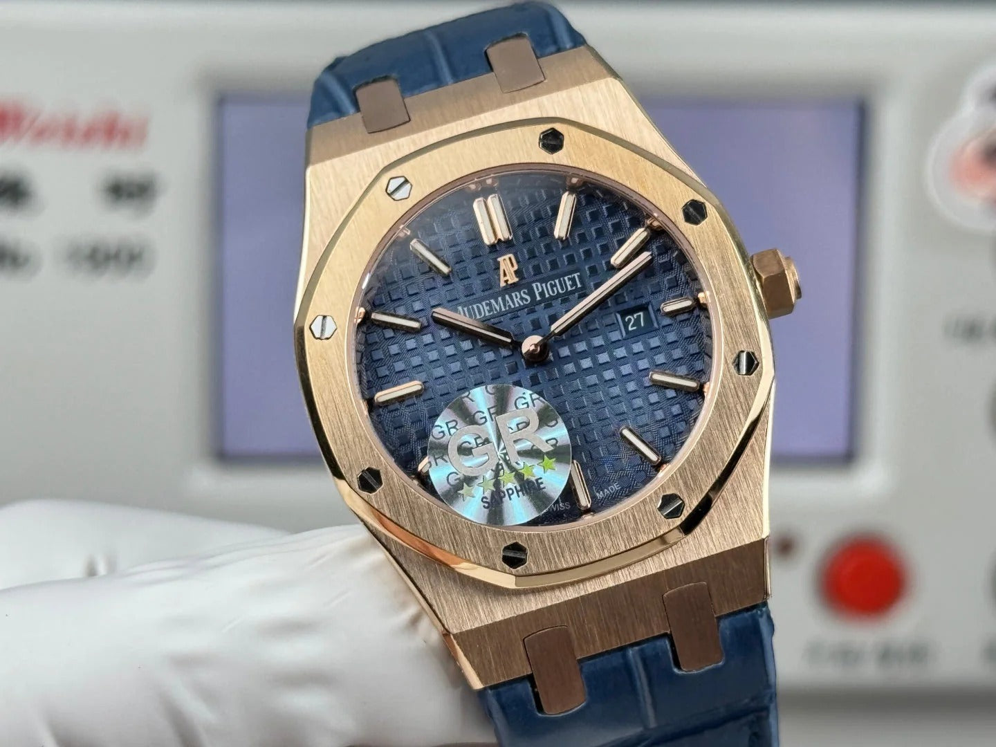 Audemars Piguet Royal 33mm Blue Dial Blue Crocodile Leather