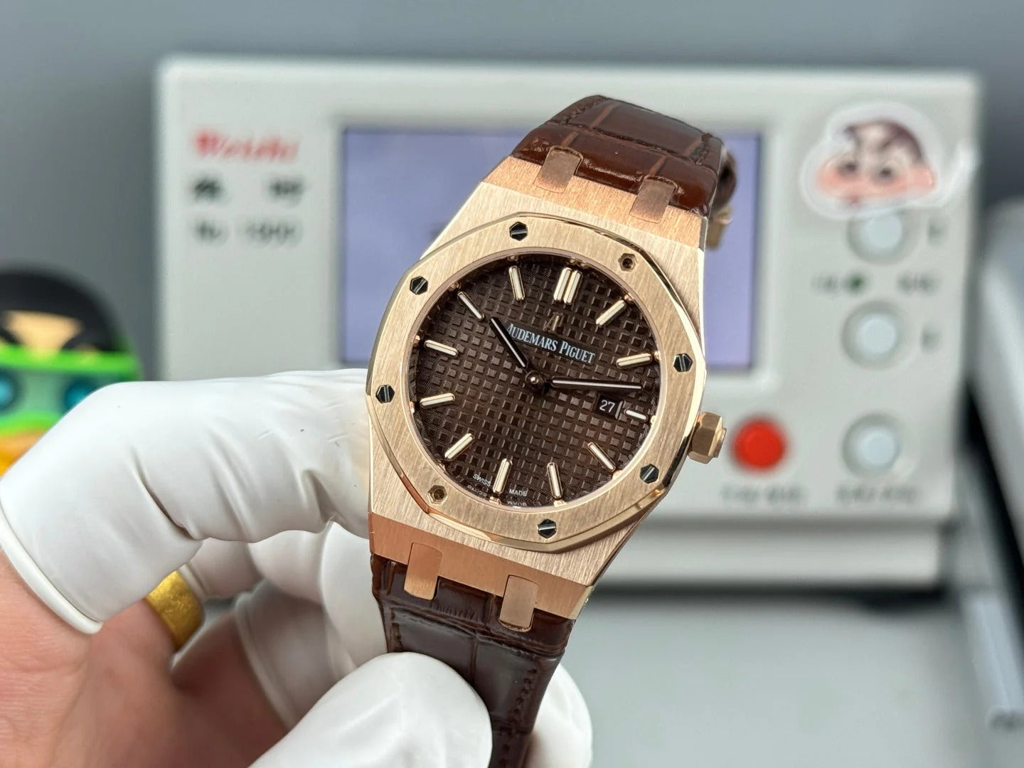 Audemars Piguet Royal 33mm Brown Dial Brown Crocodile Leather