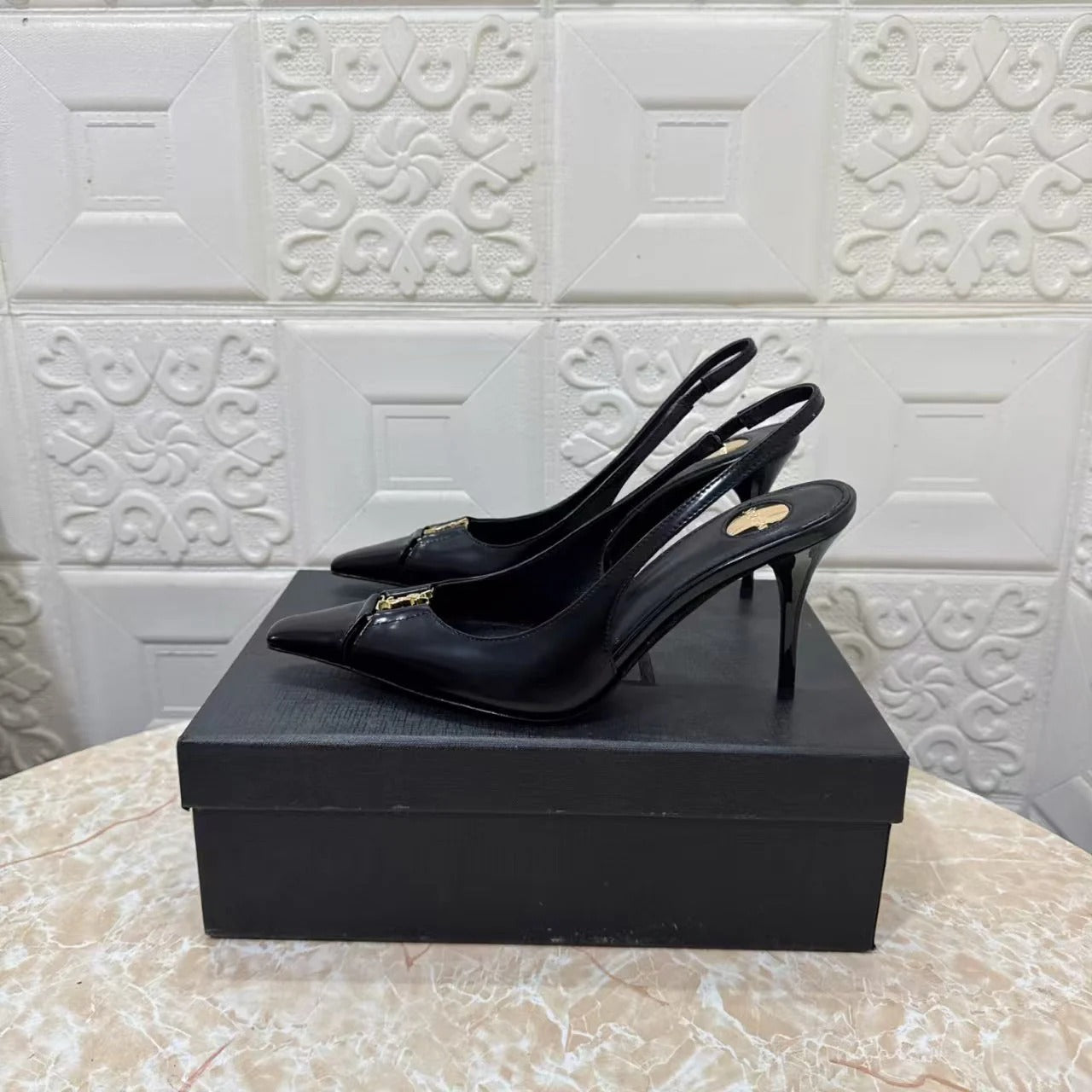 YSL 2026 Babylone Slingback 90mm Sheepskin