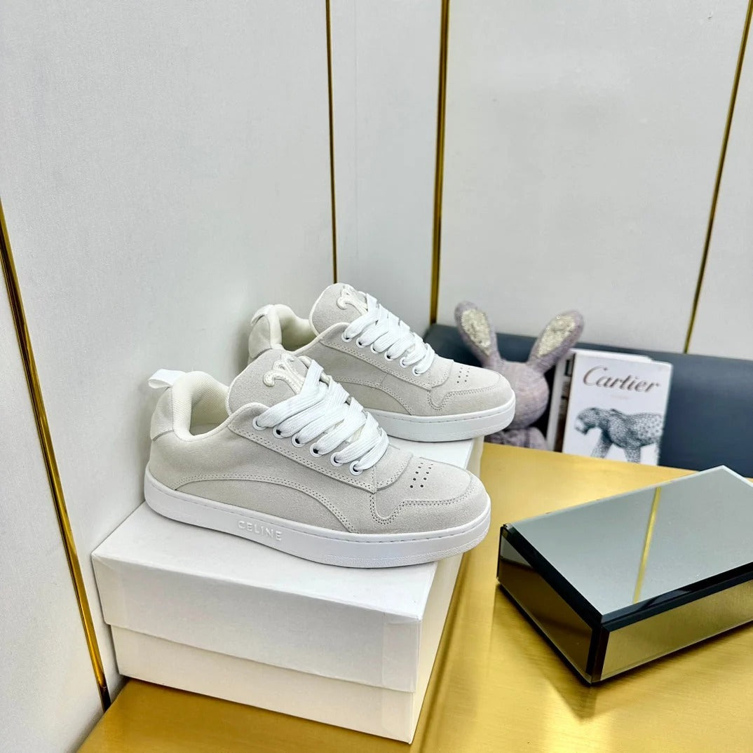 Celine 2026 Low Lace-Up Sneakers Suede Leather 987289