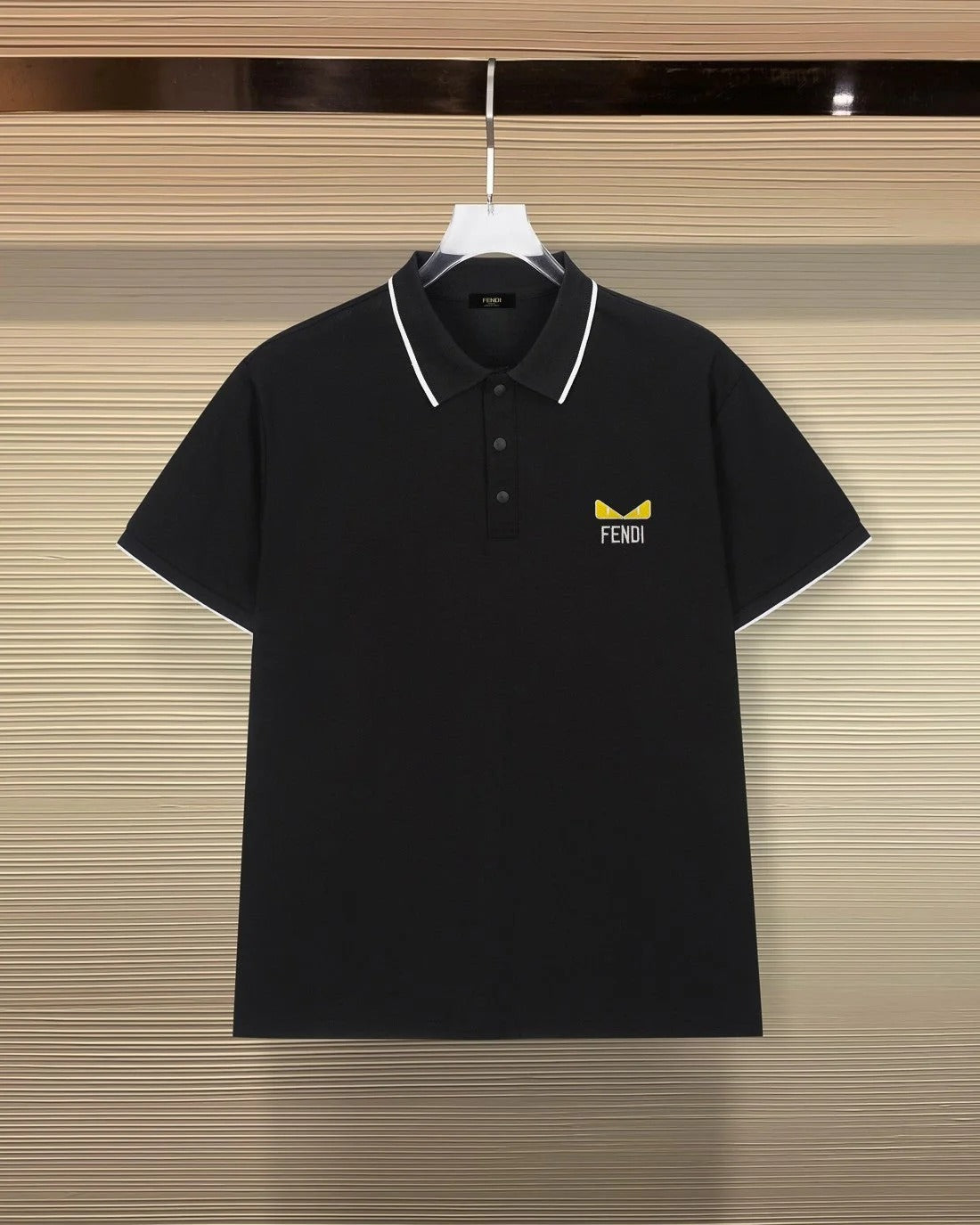 Fendi 2026 Men's Short-Sleeve Polo Shirt Cotton Polyester Fiber 740511
