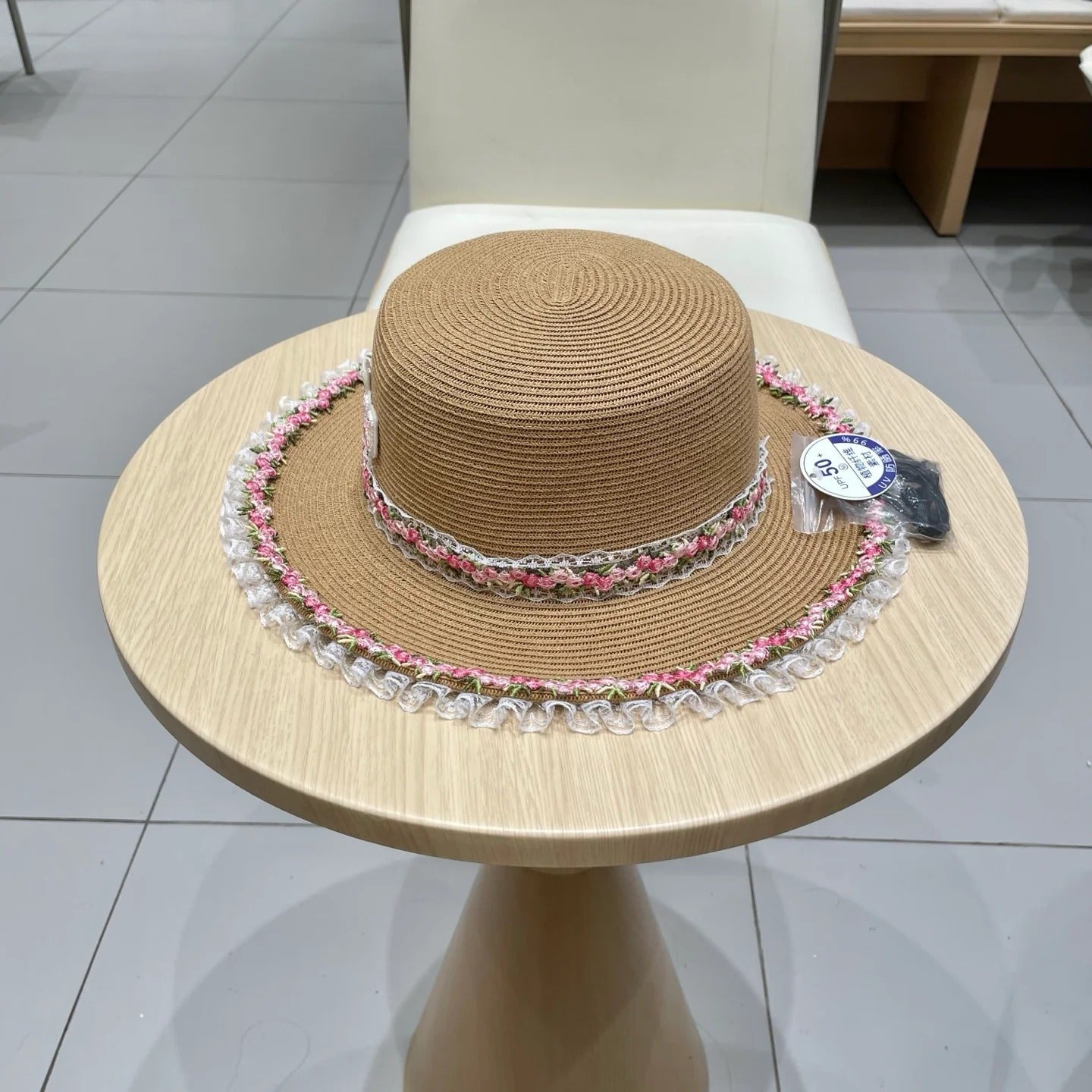 Miumiu Braided Straw-trimmed Bowl Hat 219091