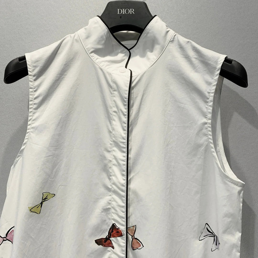 Dior 2026 Sleeveless Dress White Cotton 627246