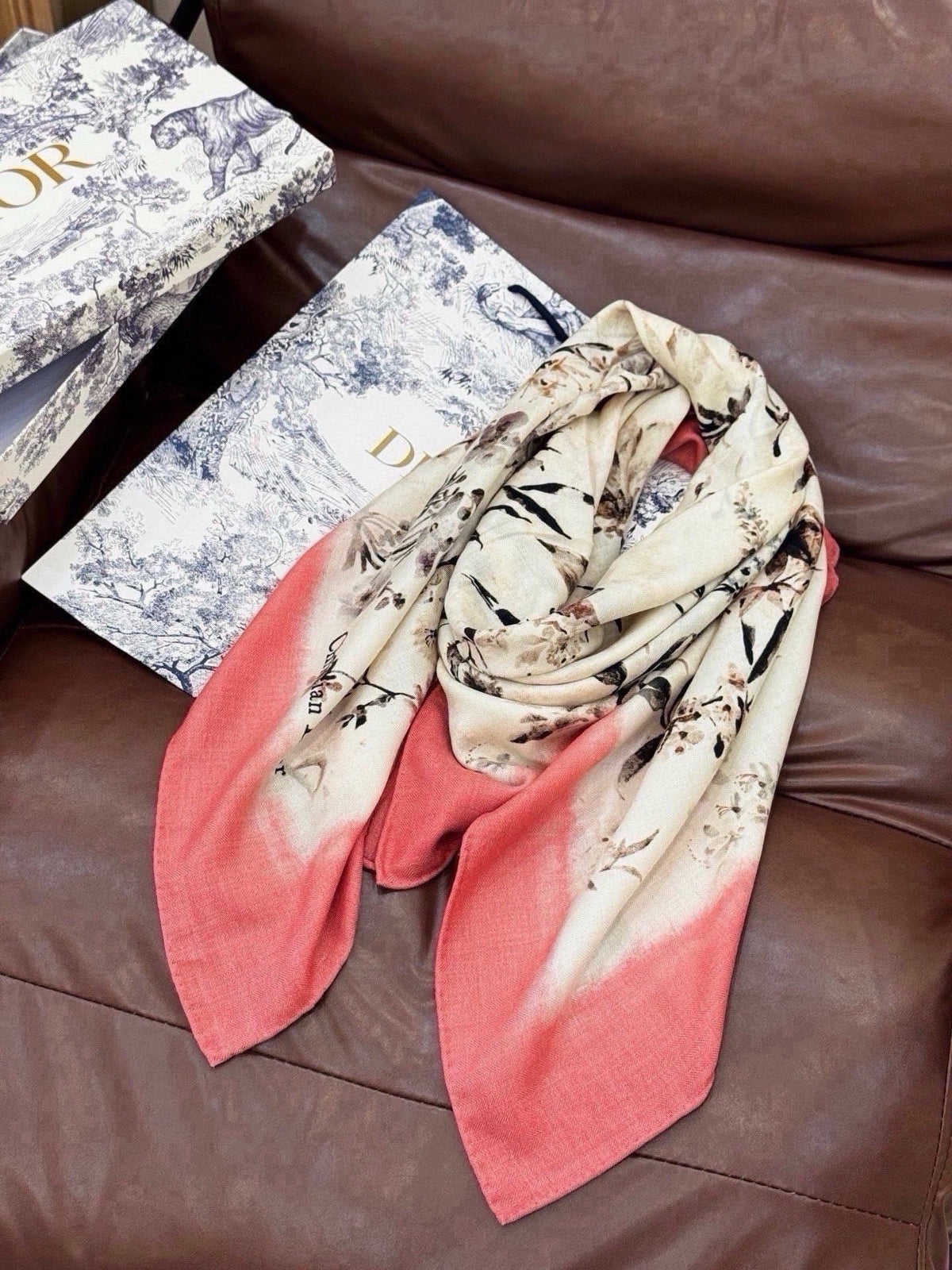Dior 2026 Millefiori Scarf 140cm Colorful Silk And Cashmere 214960