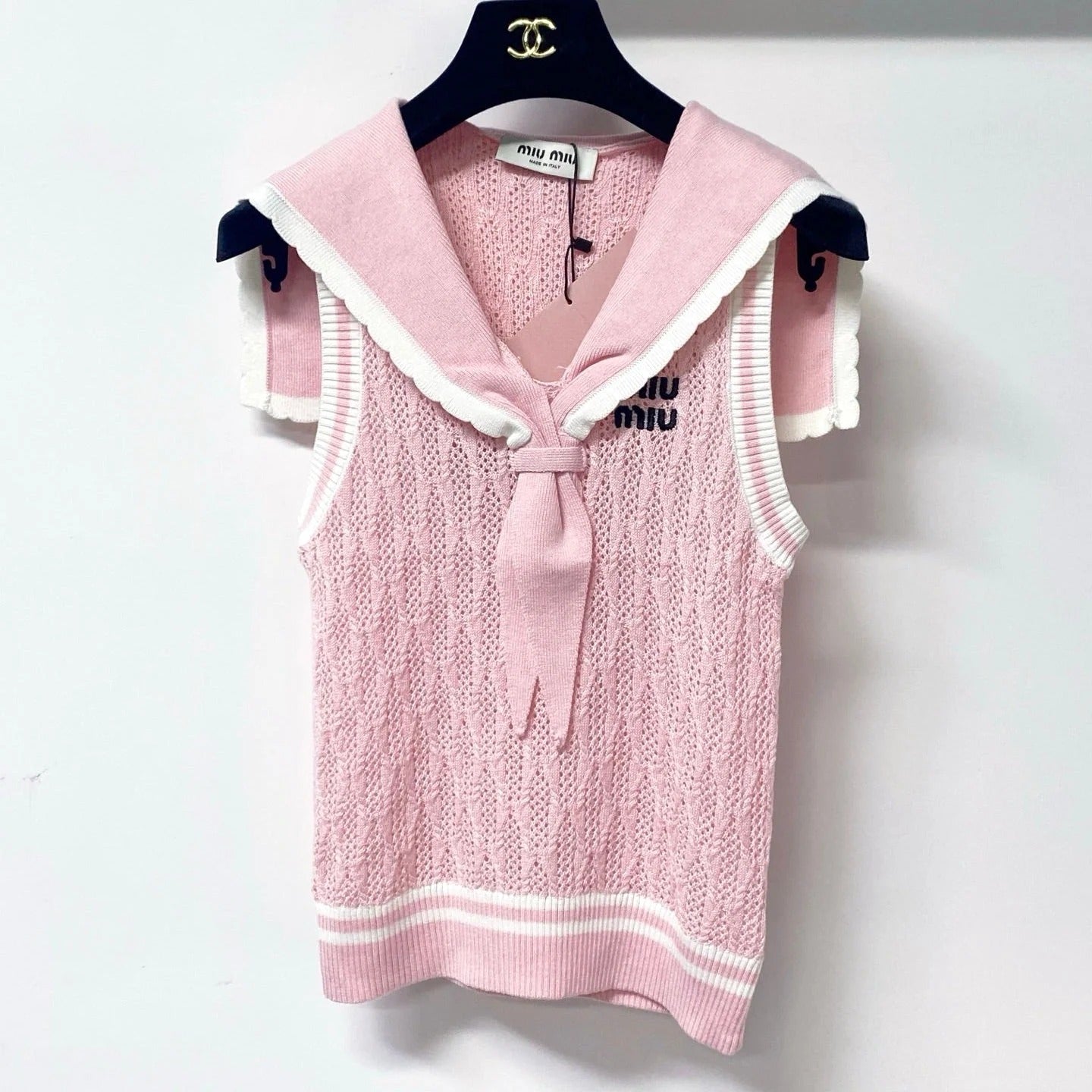 Miu Miu Vest Pink in Wool 305892