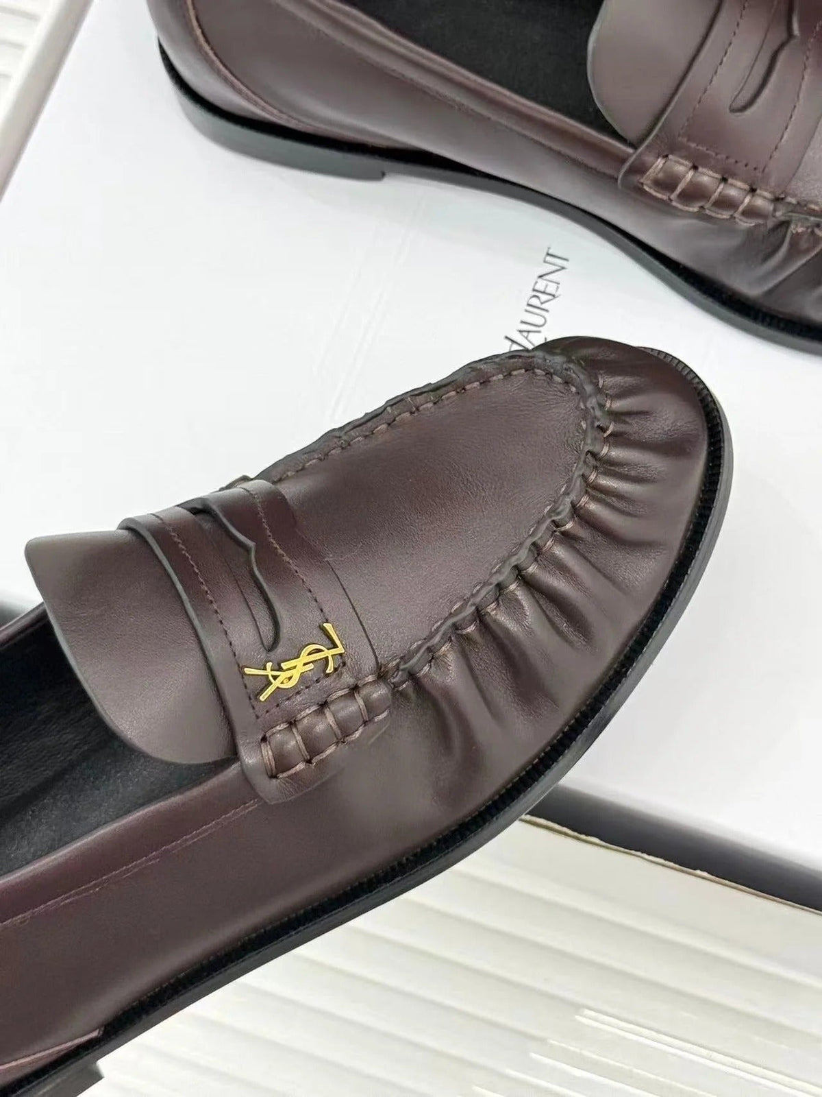 YSL 2026 Loafer Dark Brown Leather