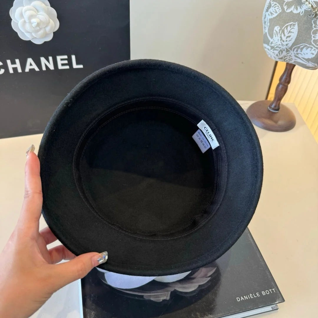Chanel Bow Cashmere Bucket Hat 425553