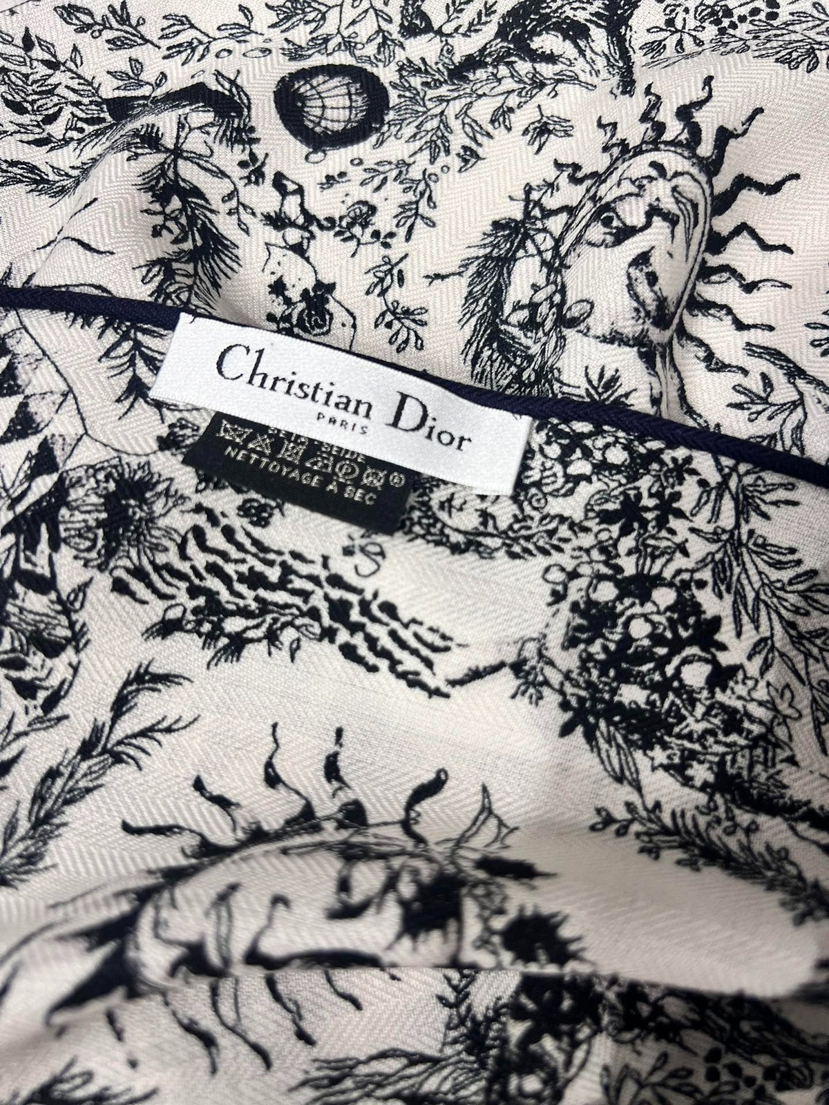 Dior 2026 Toile De Jouy Scarf 140cm Velvet 188566