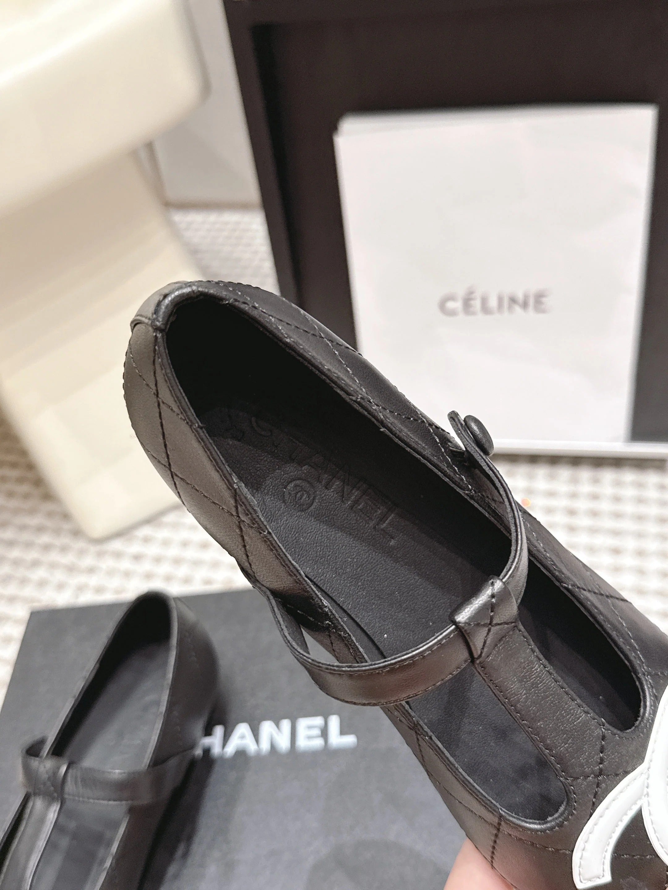 Chanel 2026 Mary Jane Quilted Flats Lambskin 930599