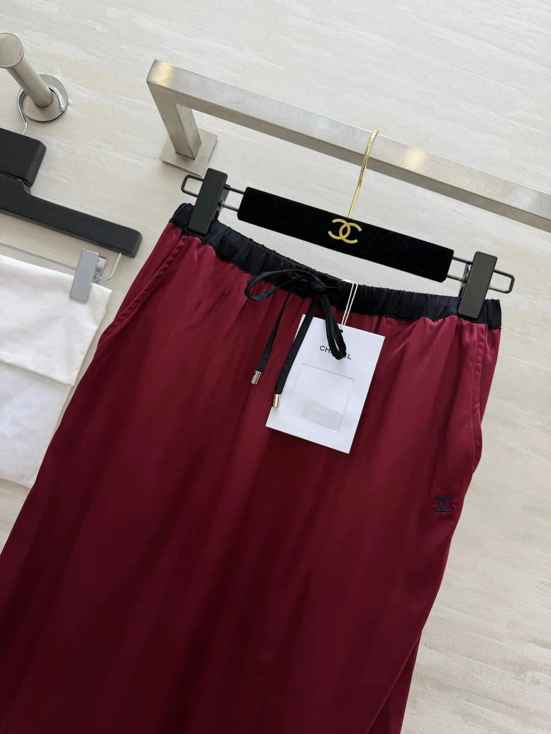 Chanel 2026 Set Black mix Burgundy Satin 408359