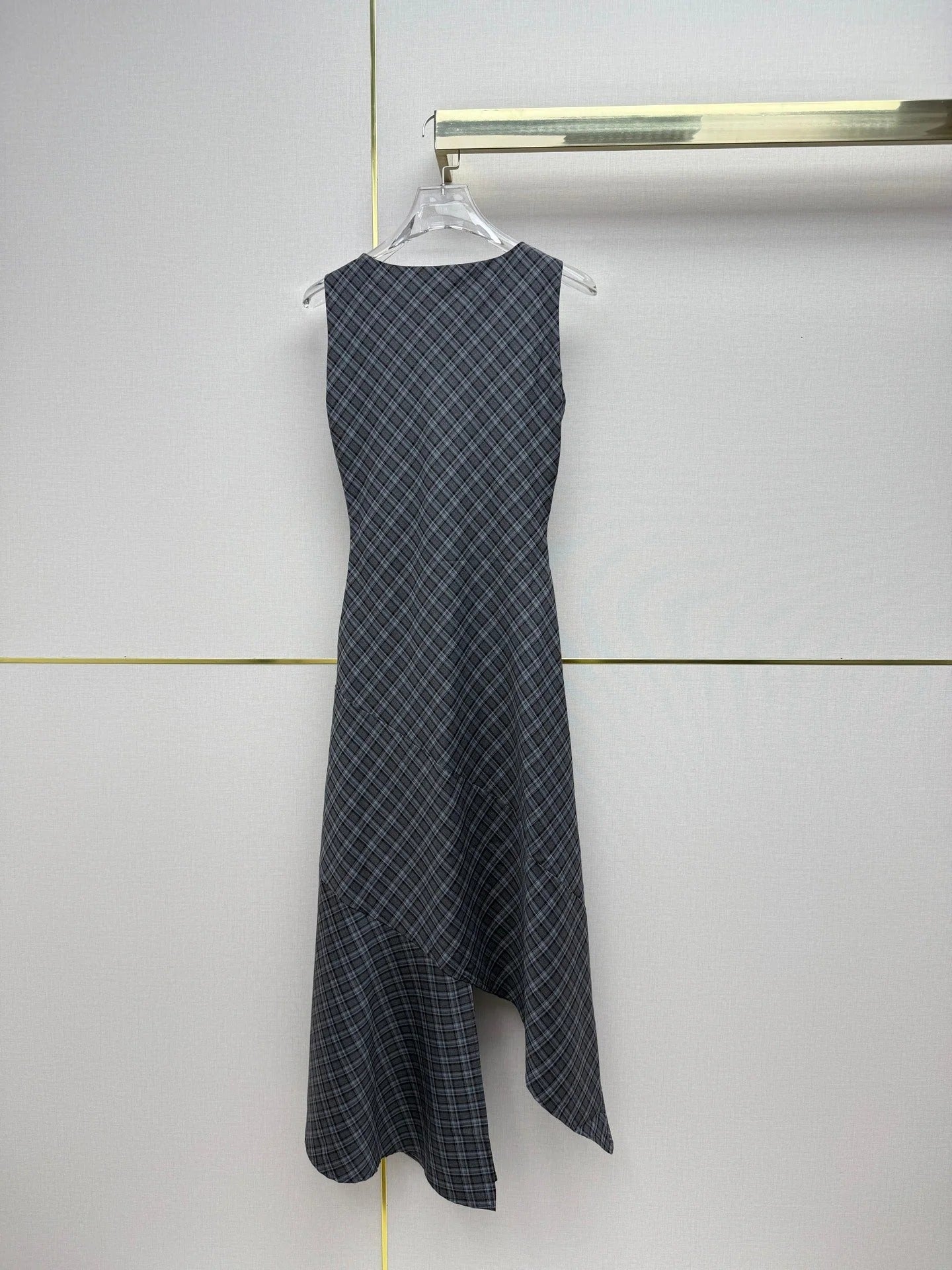 Prada 2026 Vest Dress Charcoal Gray Cotton 400164