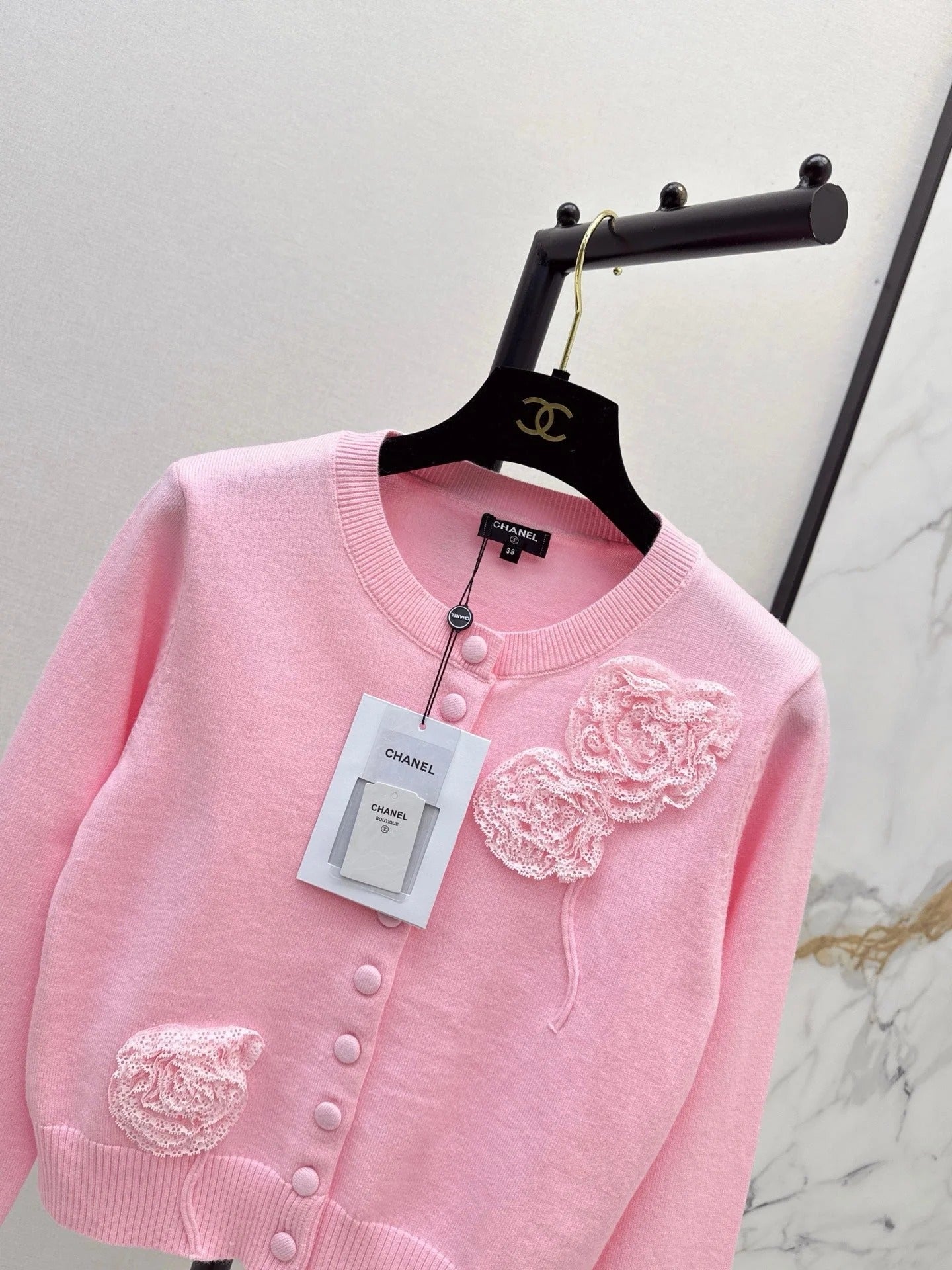 Chanel 2026 Square Knit Long-sleeved Top Wool 292169