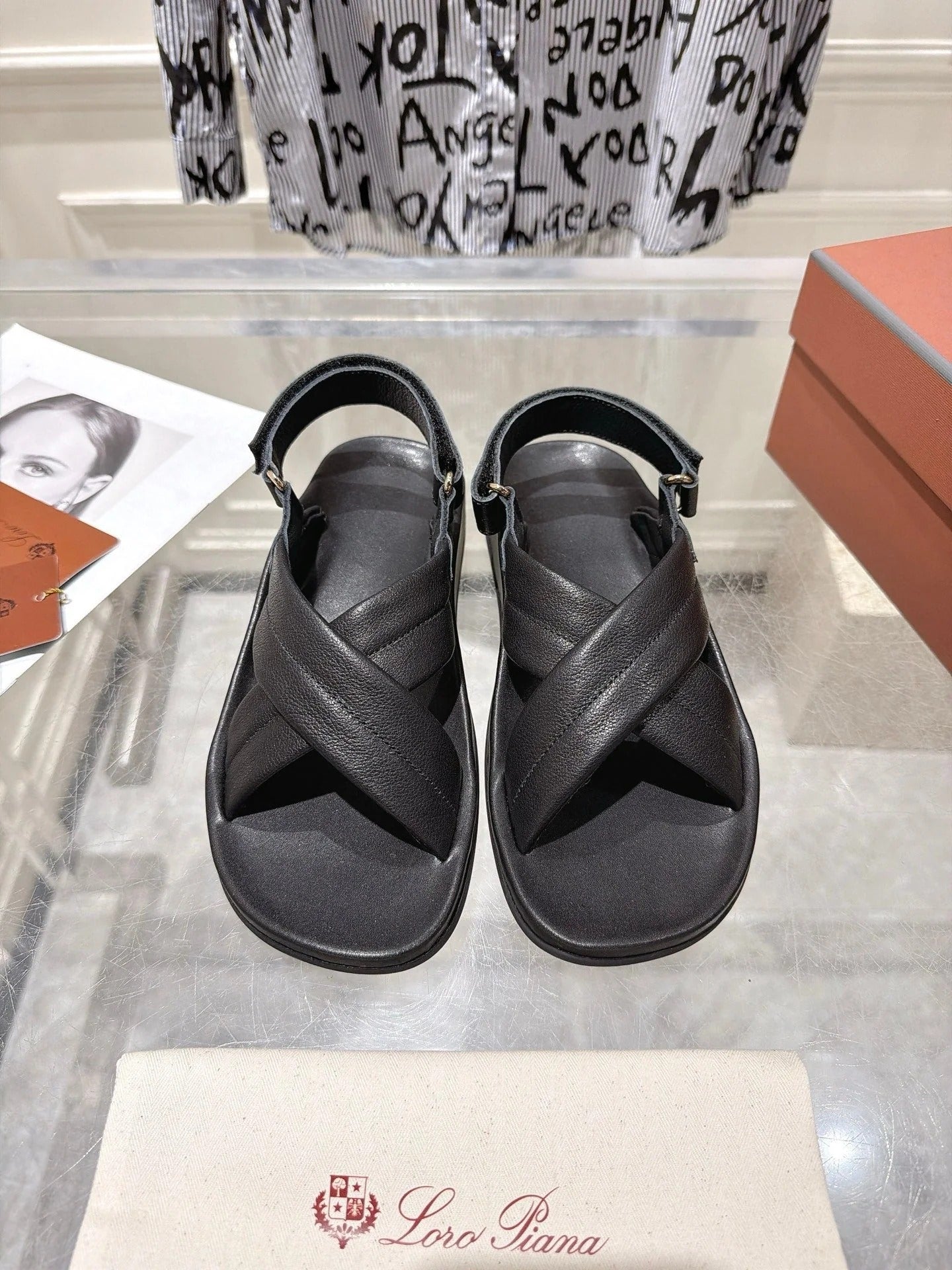Loro Piana 2026 Criss-cross Straps Sandal Suede Leather 918892