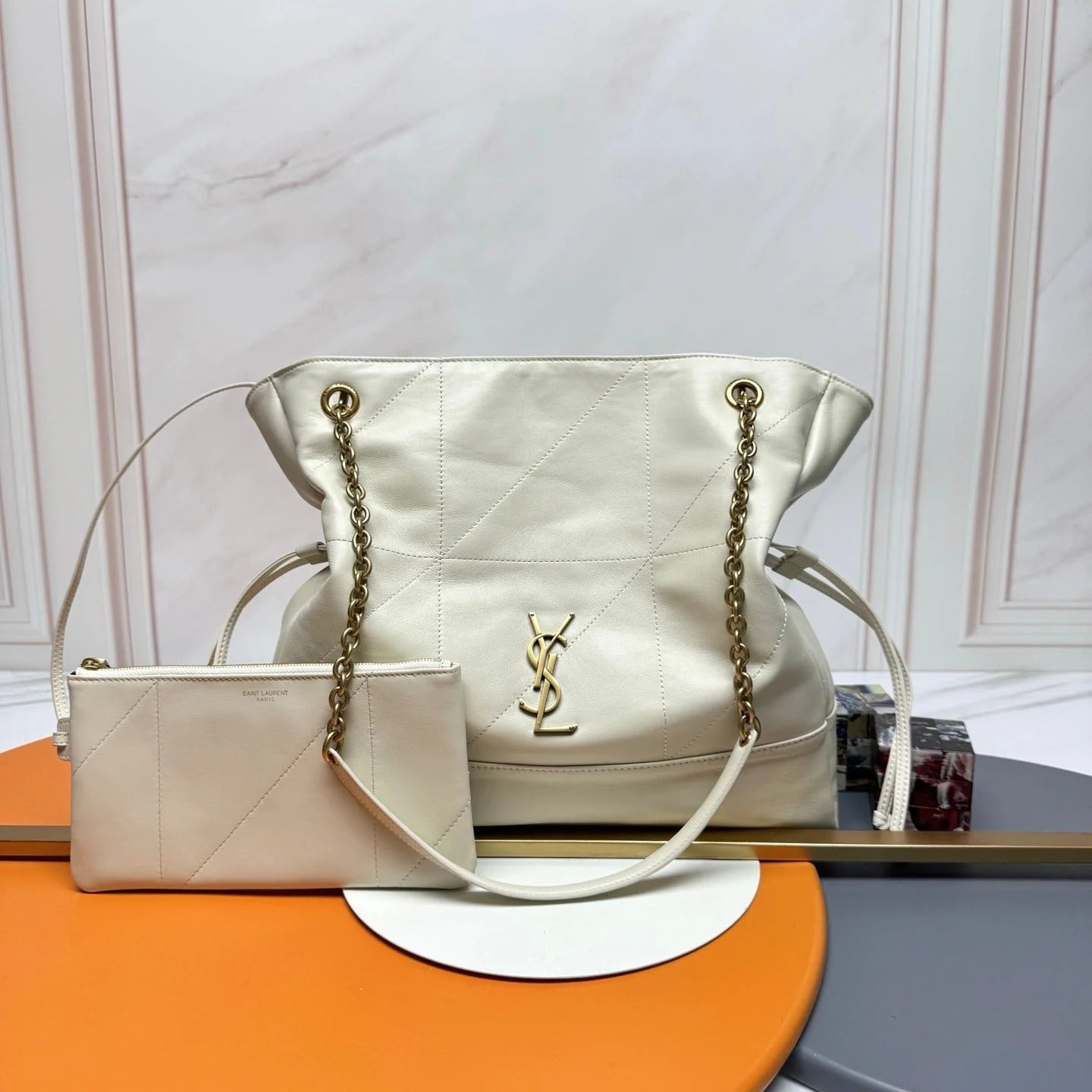 YSL 2026 Jamie Shopping Bag 34cm Suede And Calfskin