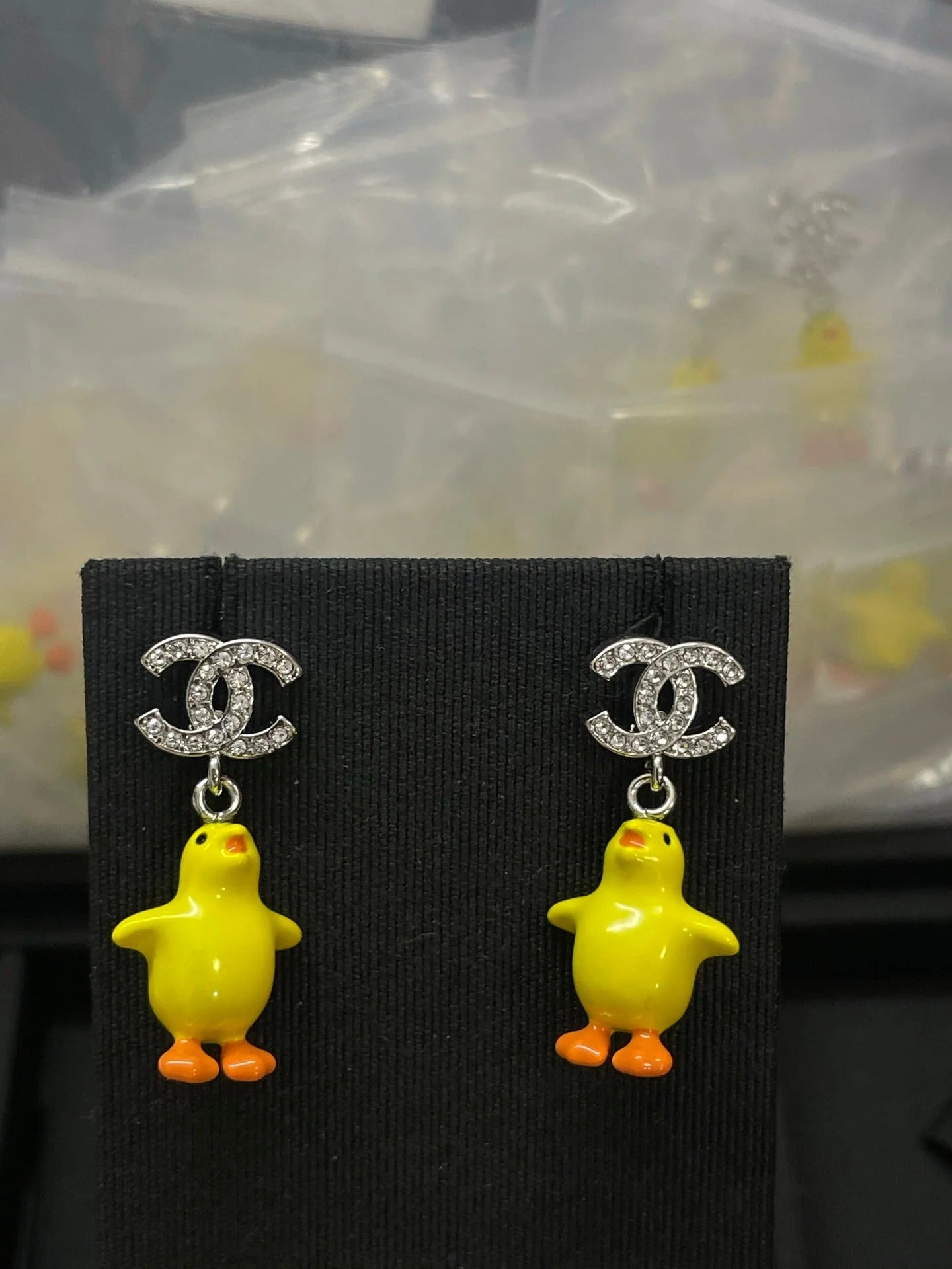 Chanel Double C Chicken Earrings