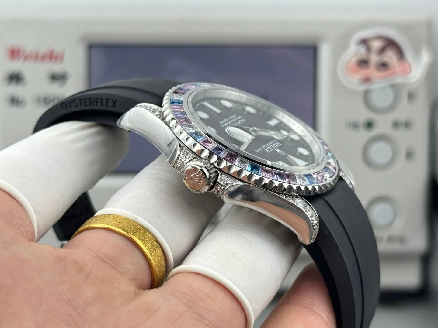 Rolex Yacht-Master 42mm Black Dial Multi Color Diamond