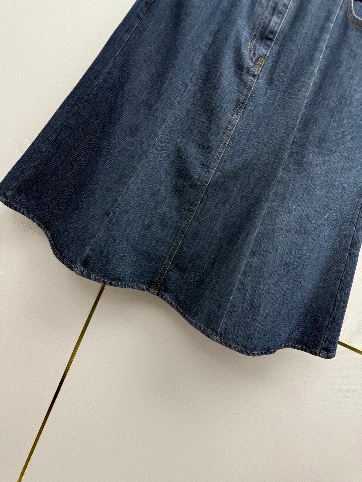Chanel 2026 Denim Skirt Blue Cotton 771511