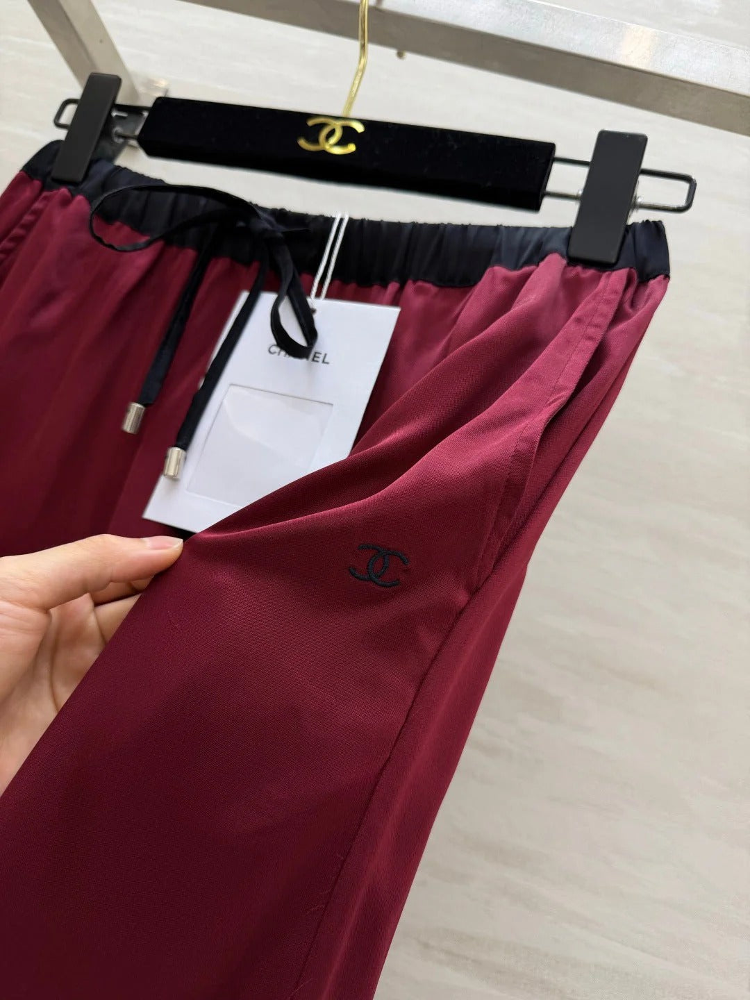 Chanel 2026 Set Black mix Burgundy Satin 408359