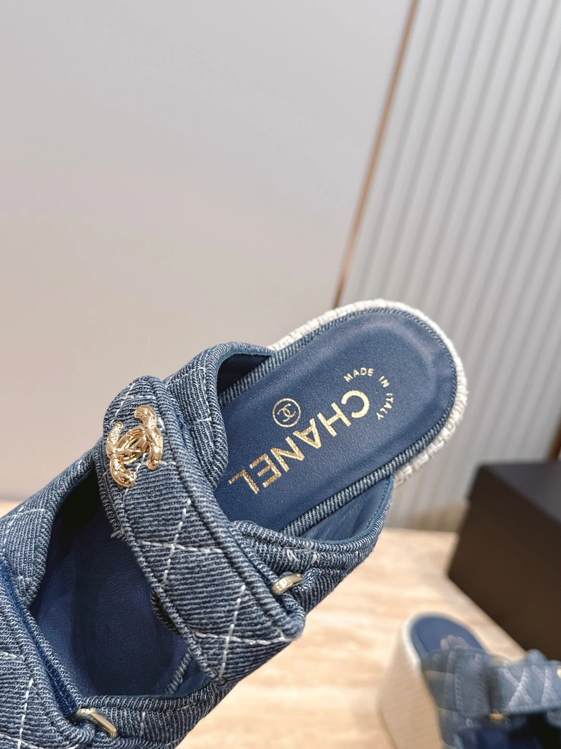 Channel 2026 Denim Platform Sandal 60mm Leather 899048
