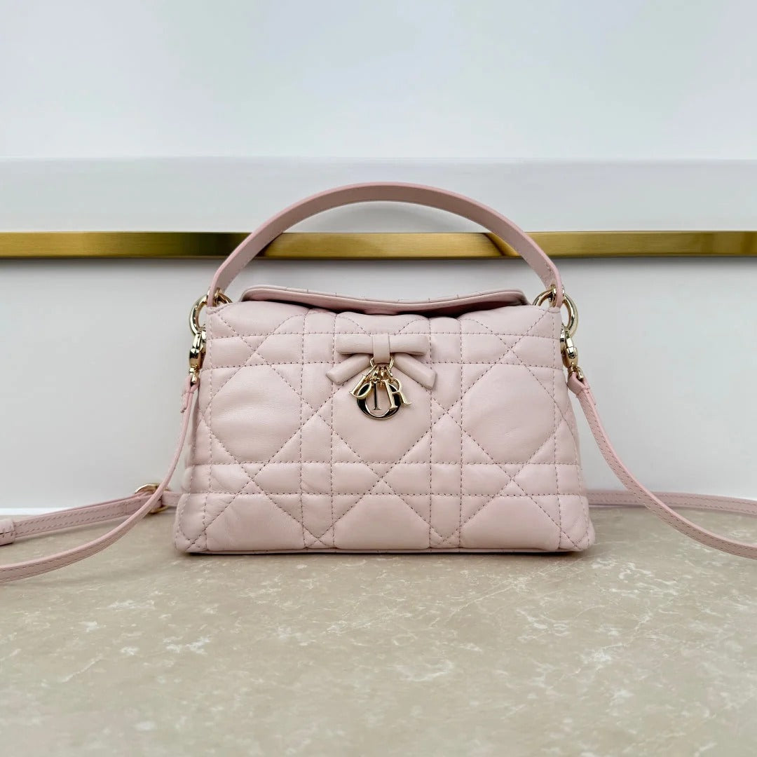 Dior 2026 Adiorable Top Handle Bag 22.5cm Suede Lambskin 166137