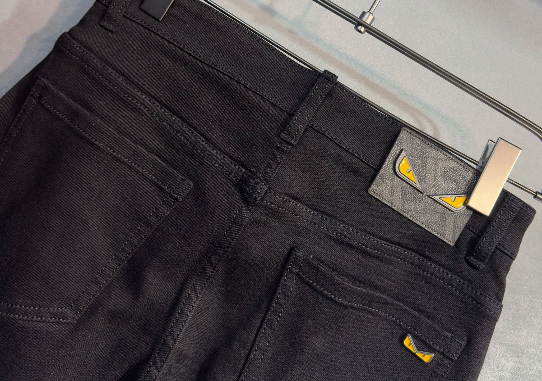 Fendi 2026 Men's Jeans Black Denim 737208