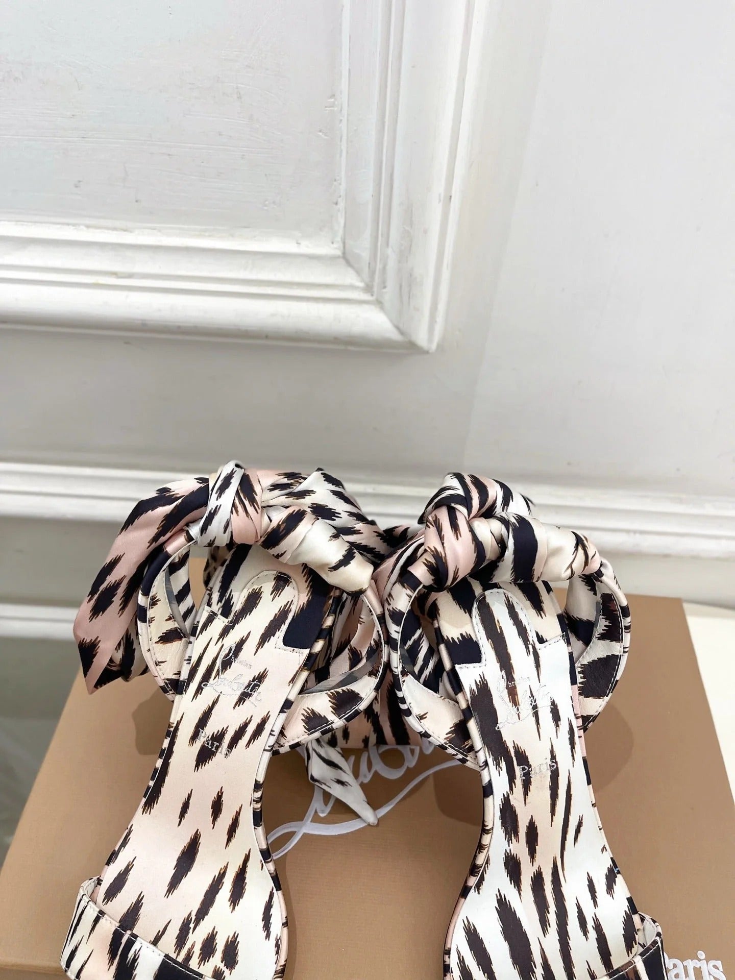 Christian Louboutin 2026 Sandale Du Désert 100mm Silk Fabric 831261