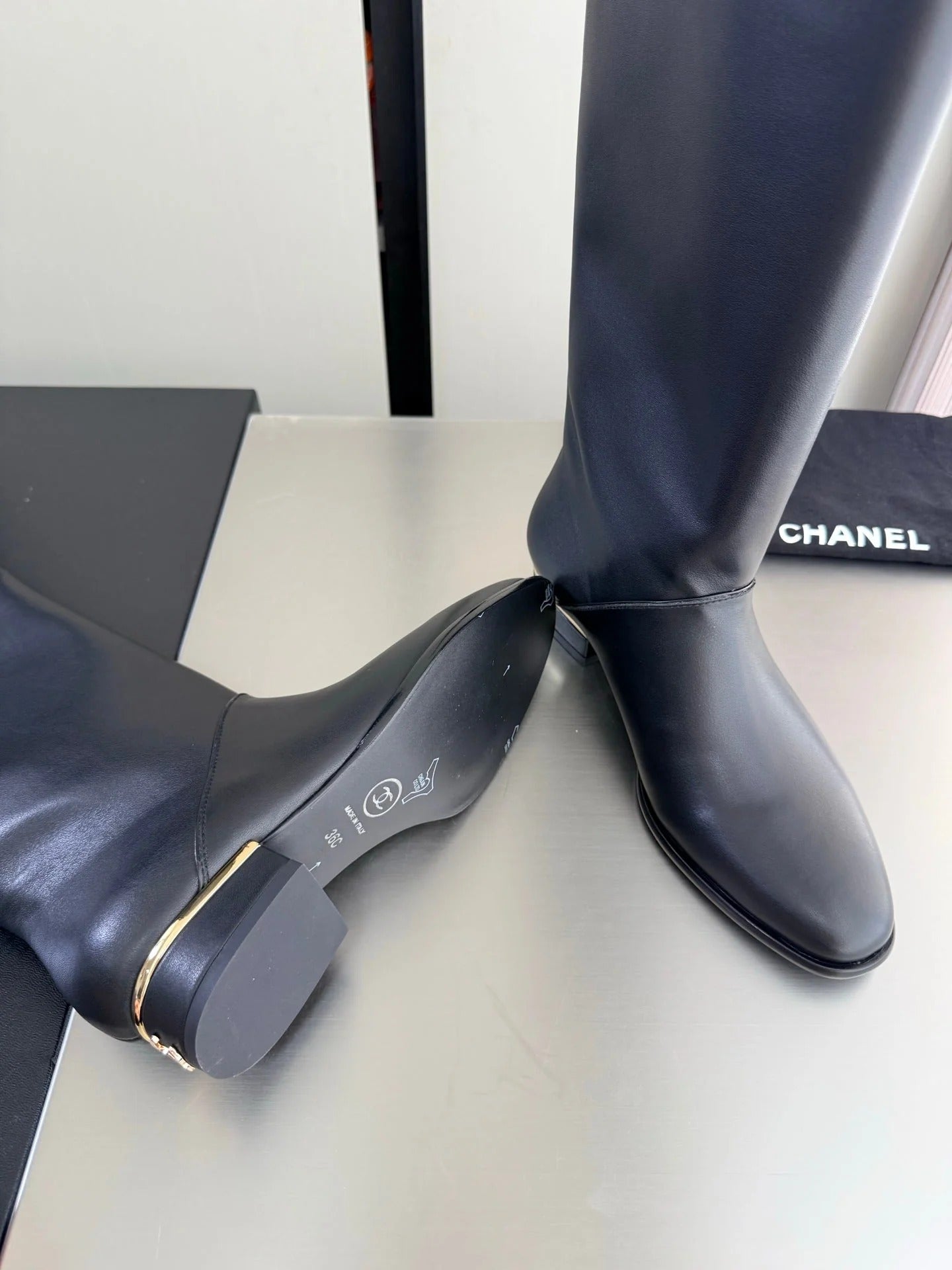 Chanel 2026 High Boots Black Calfskin 929461