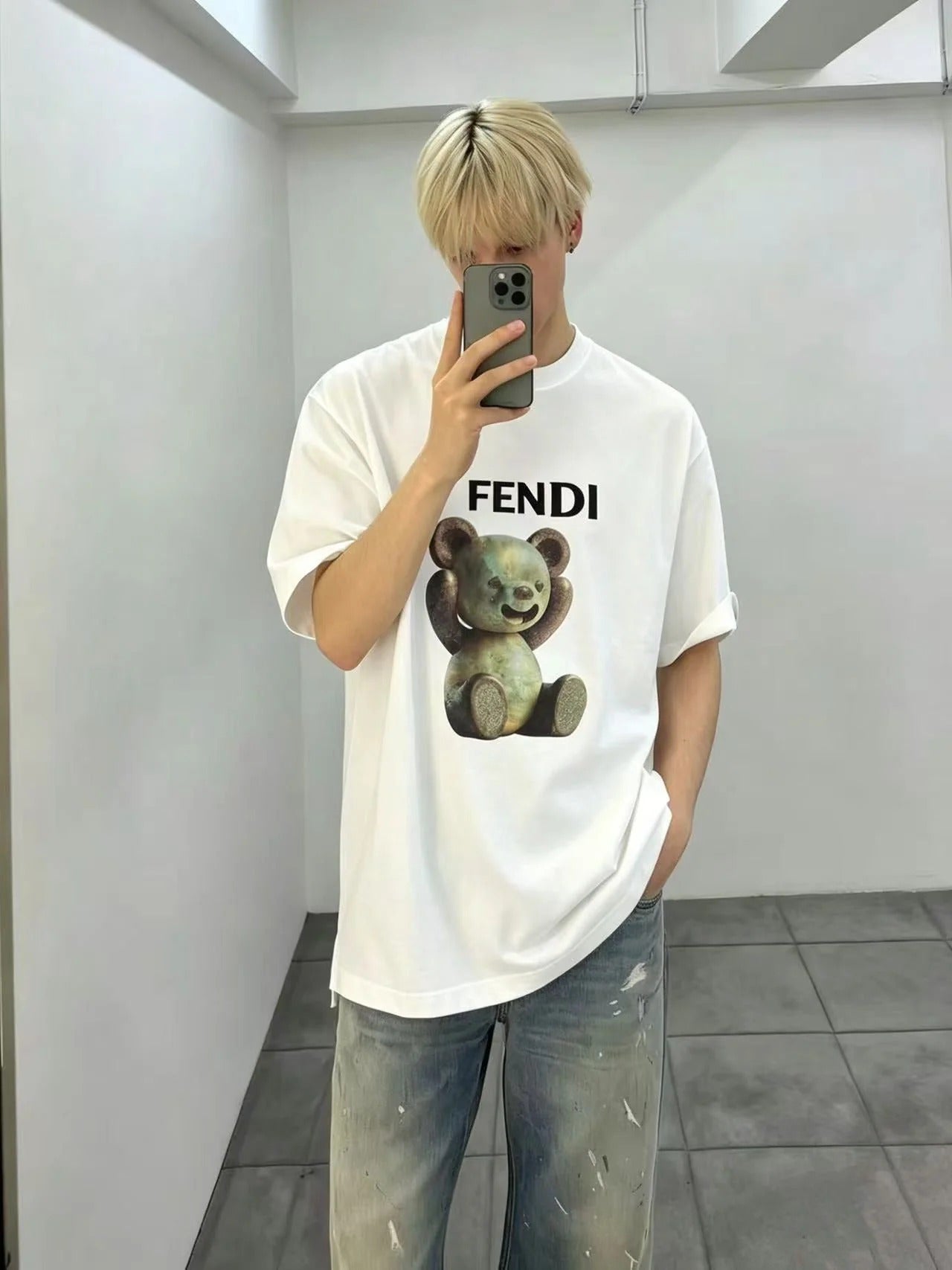 Fendi 2026 Men's Short-Sleeve T-Shirt Cotton 826195