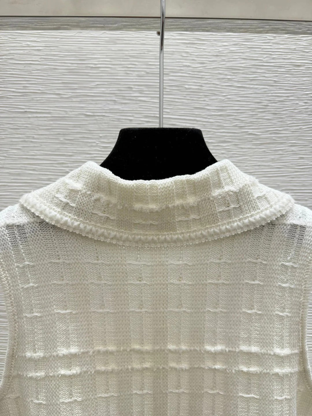 Chanel 2026 Knitted Vest Dress White Cotton 731303