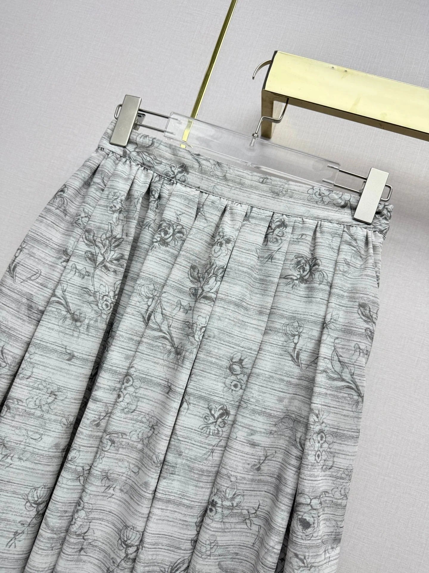 Dior 2026 Midi Skirt Grey Polyester 396914